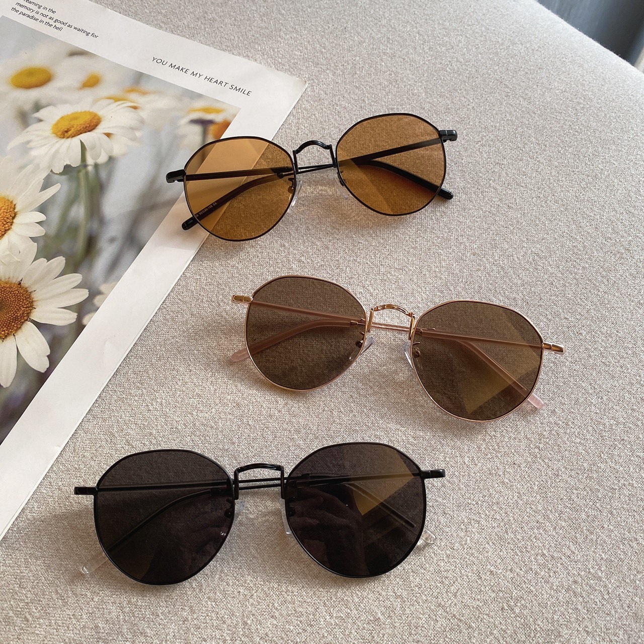 S0167286輕型金屬多角墨鏡/三色