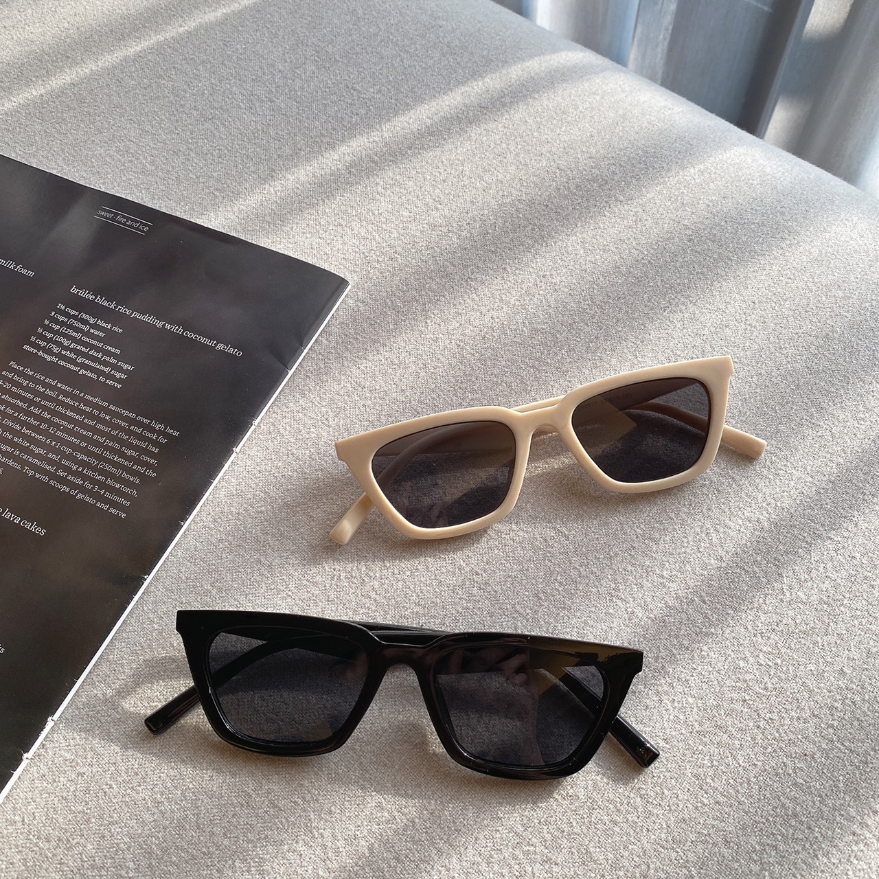 S0123517時髦個性膠框墨鏡/兩色