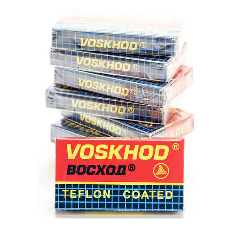 俄羅斯 Voskhod - 鐵氟龍塗層 雙面刮鬍刀片（5片裝 / 通用傳統復古雙刃安全刮鬍刀）