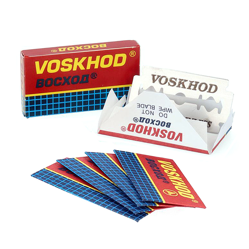 俄羅斯 Voskhod - 鐵氟龍塗層 雙面刮鬍刀片（5片裝 / 通用傳統復古雙刃安全刮鬍刀）