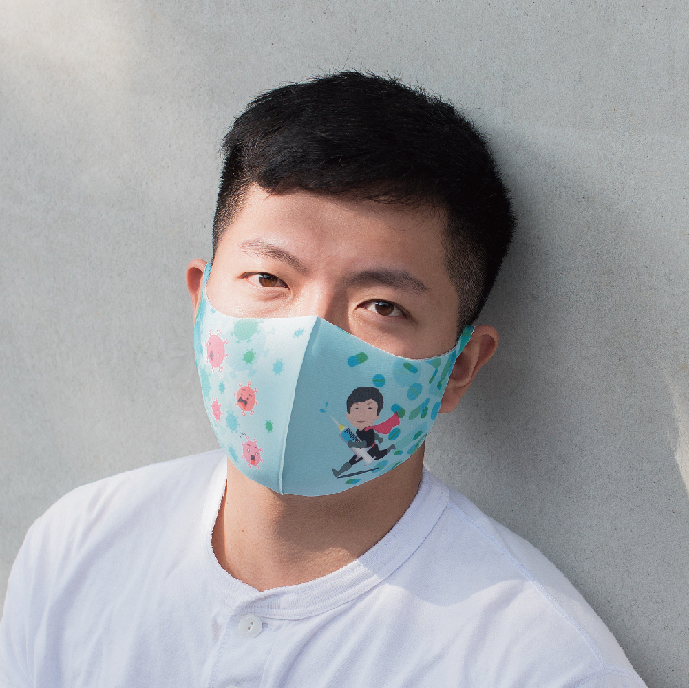 期間限定｜阿中部長─湖水藍｜舒適美-3D立體透氣抗菌口罩2入組