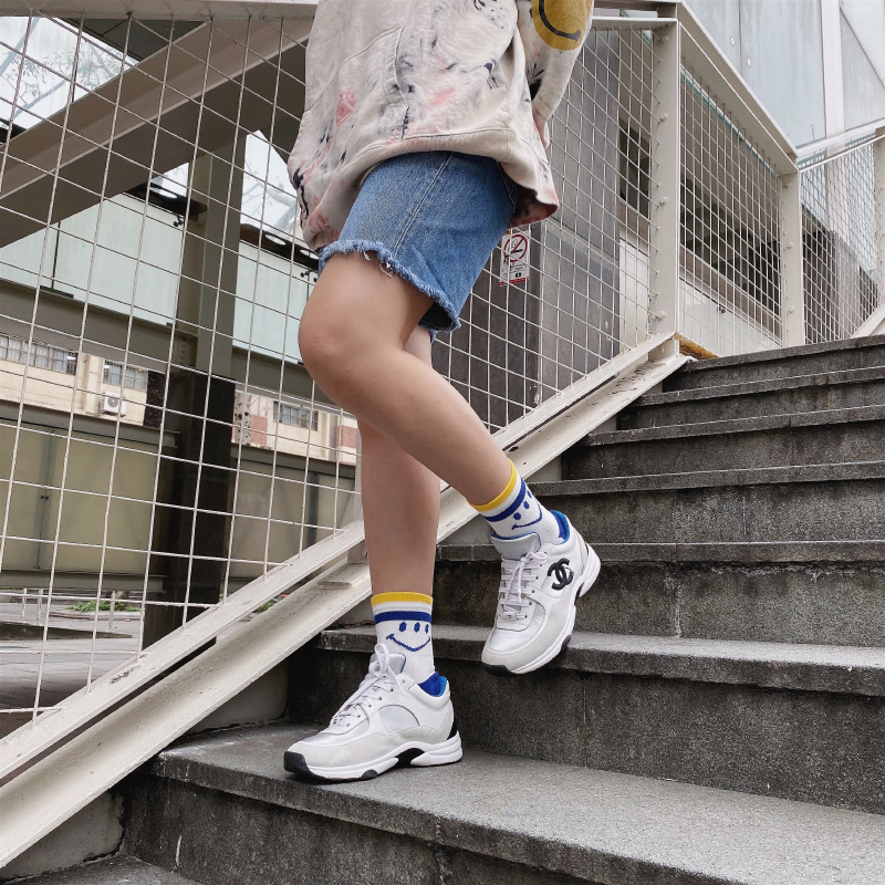 糖果色微笑短襪_藍色_BF200020