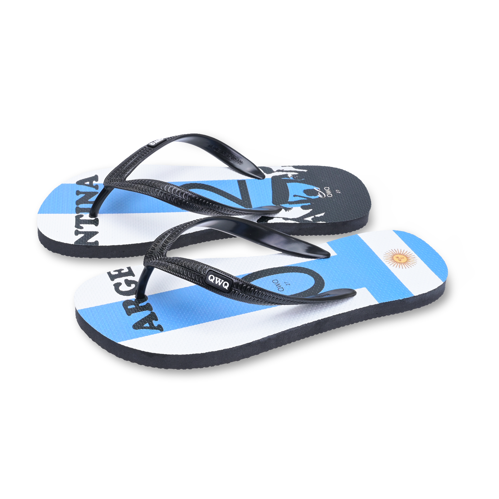 國家隊足球紀念拖鞋 阿根廷 粗帶男款天然橡膠人字夾腳拖