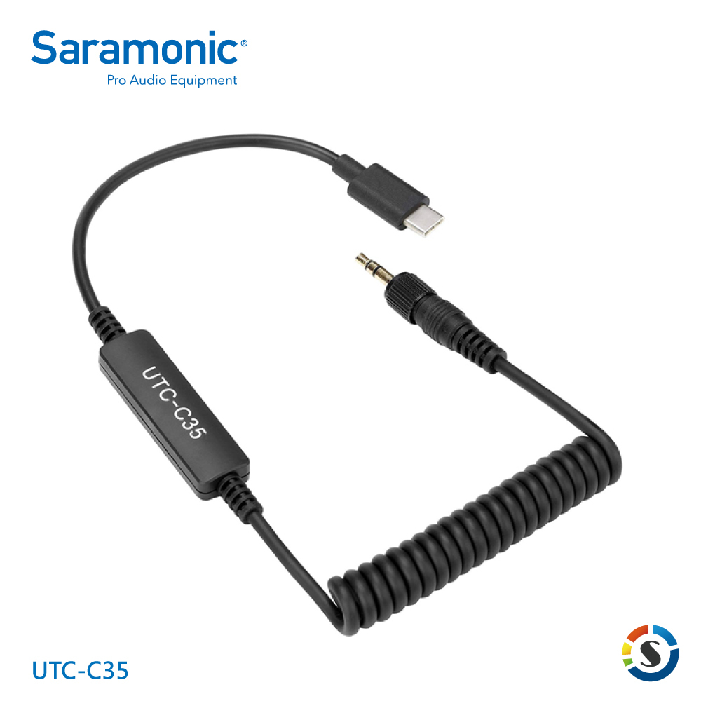 Saramonic楓笛 UTC-C35 麥克風轉接線(3.5mm轉Type-C)