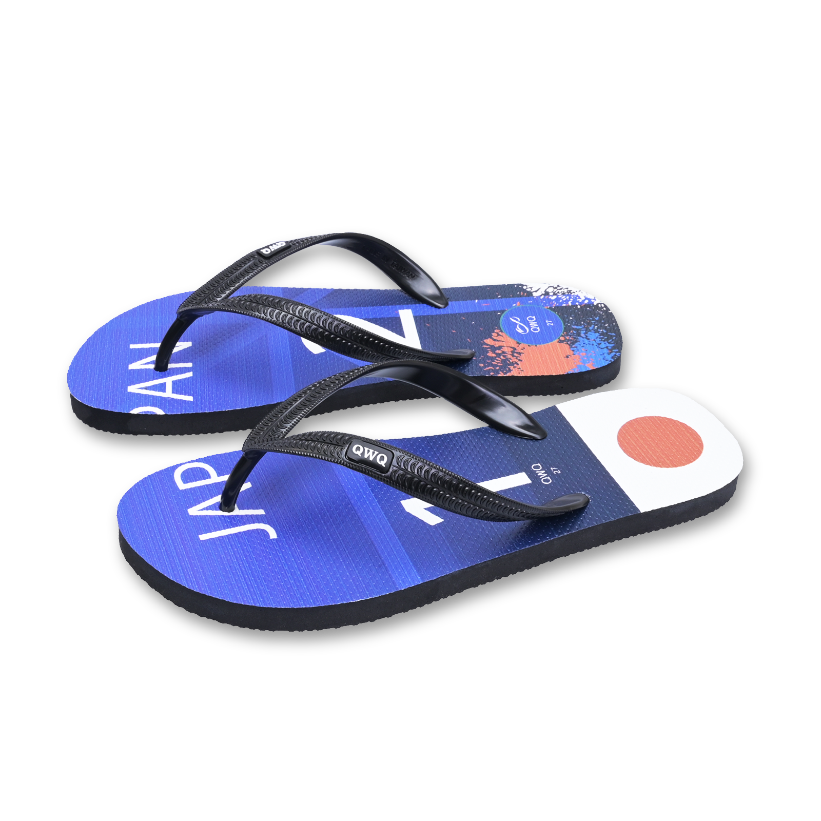 國家隊足球紀念拖鞋 日本 粗帶男款天然橡膠人字夾腳拖