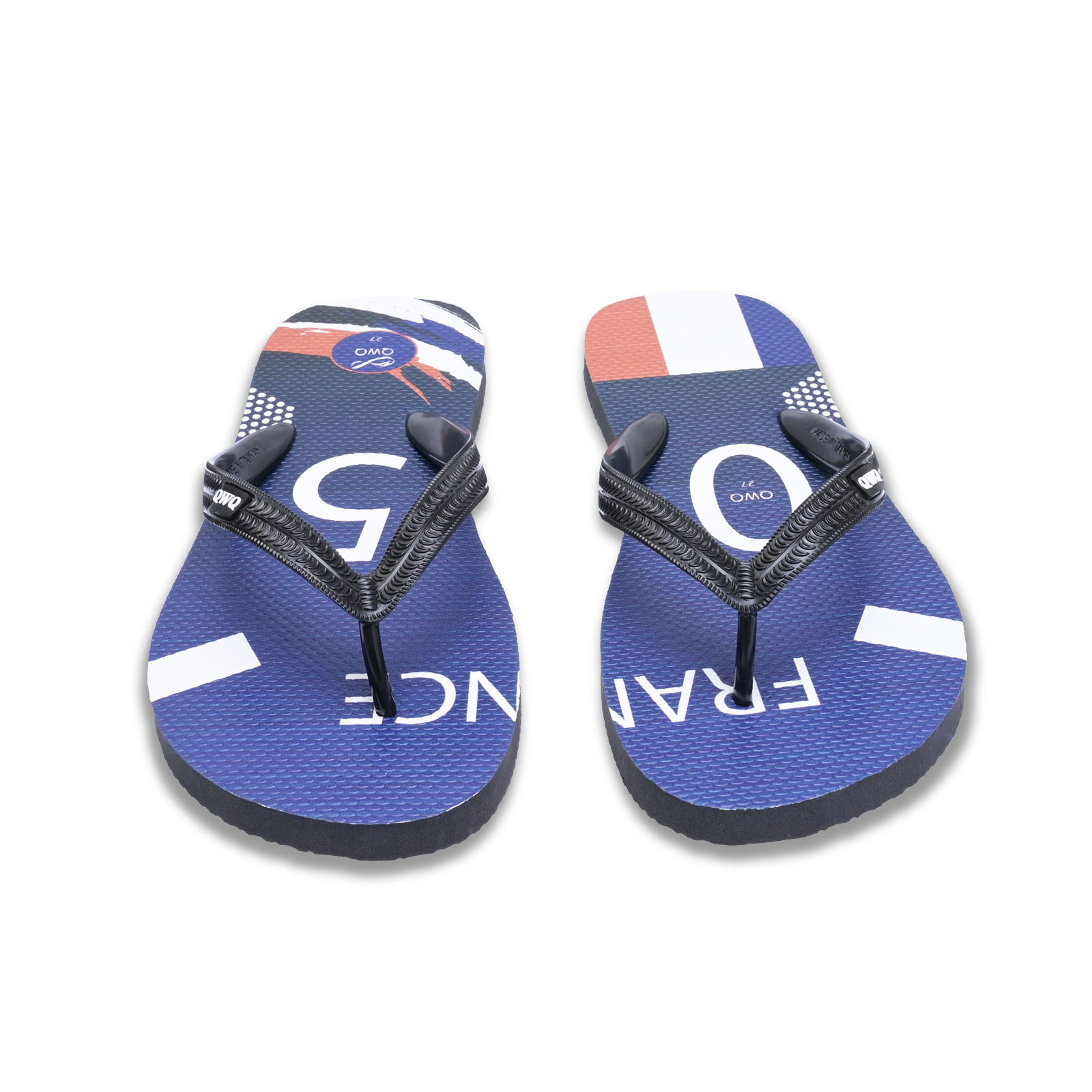 國家隊足球紀念拖鞋鞋 法國 粗帶男款天然橡膠人字夾腳拖