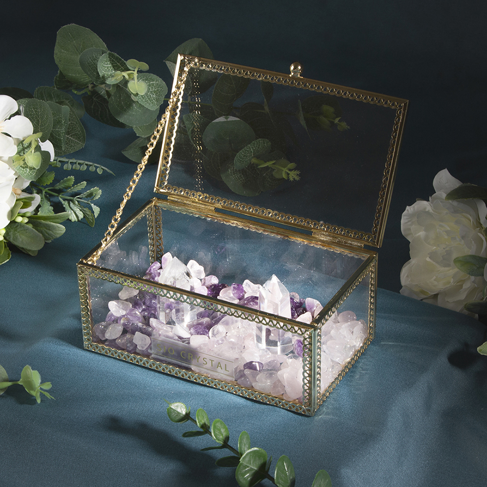 水晶收納盒【水晶消磁盒】雙格消磁盒