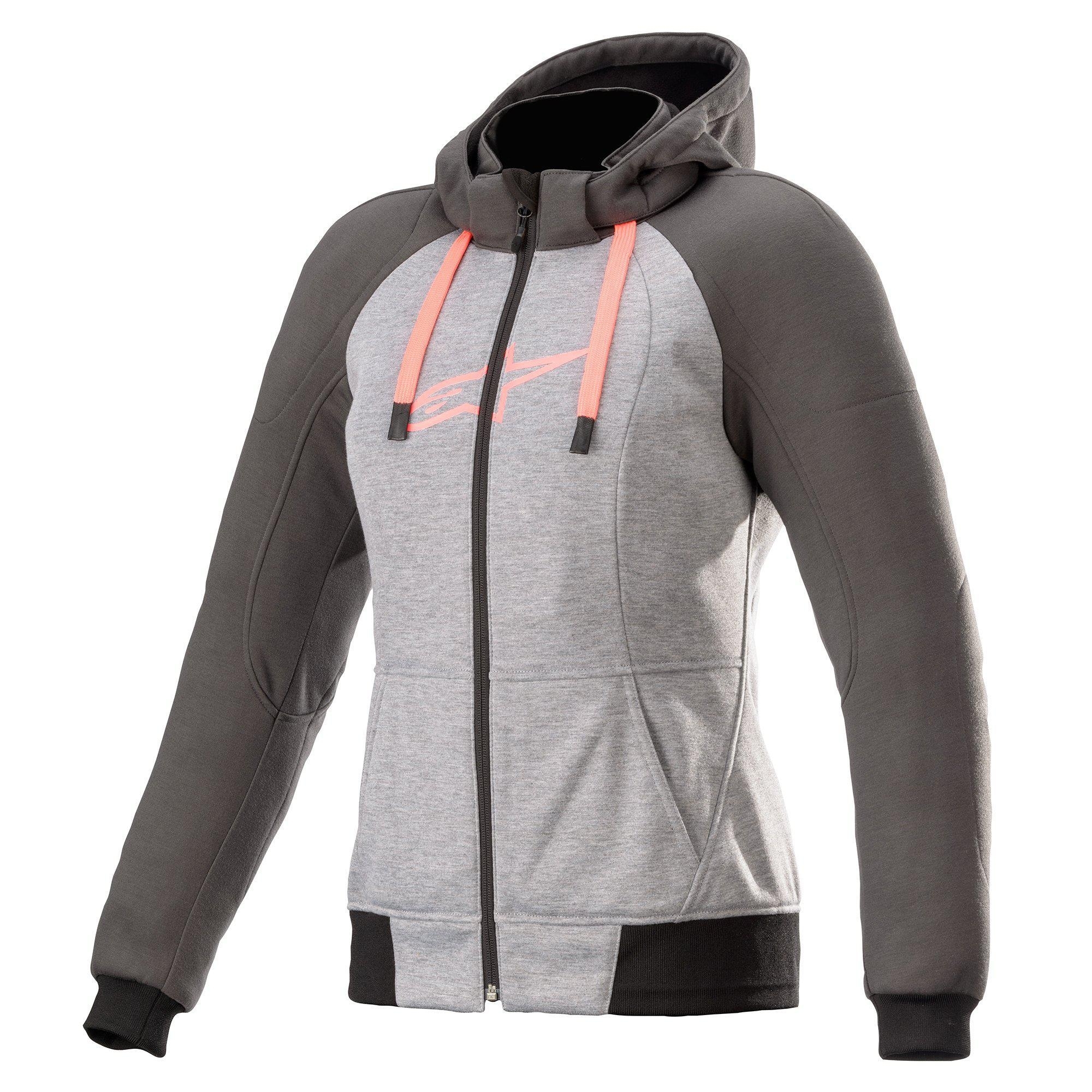 ALPINESTARS STELLA CHROME SPORT HOODIE MELANGE/GRAY-TAR/DIVA-PINK 女版 灰粉 四季防摔衣