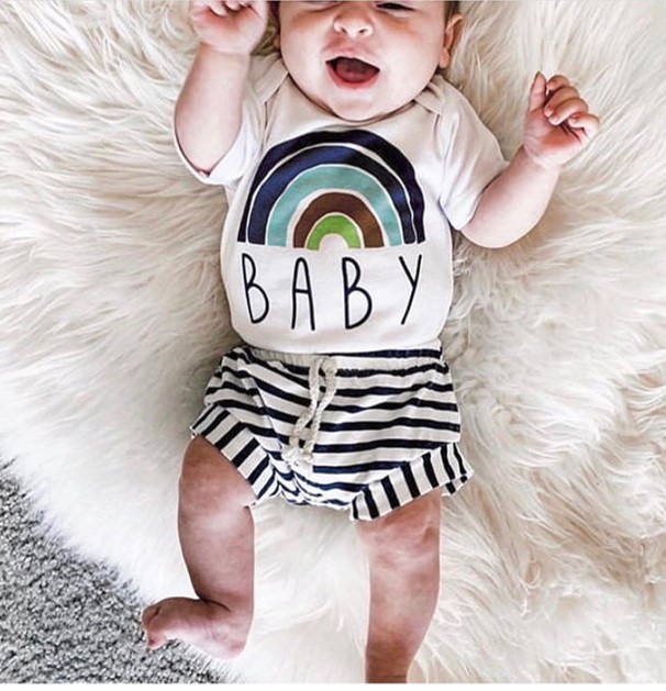 baby rainbow bodysuit