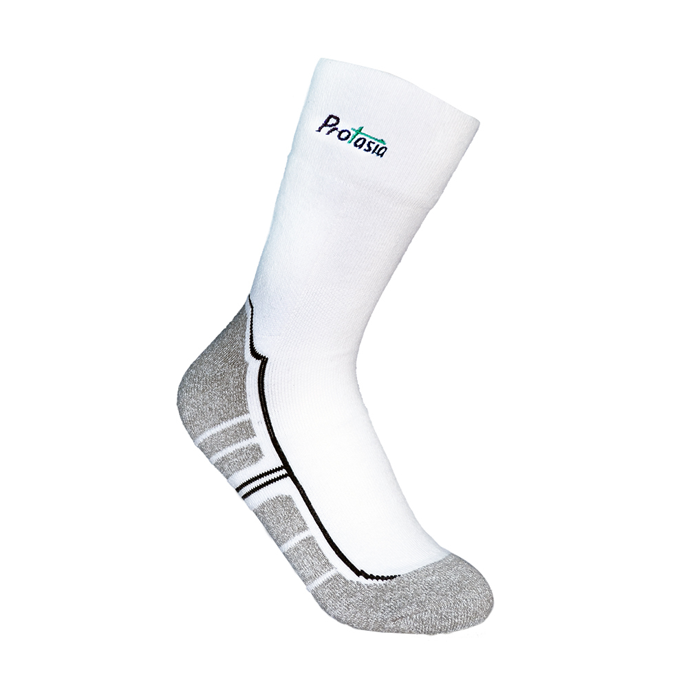 【PROTASIA】寬口無勒痕除臭運動襪-白色