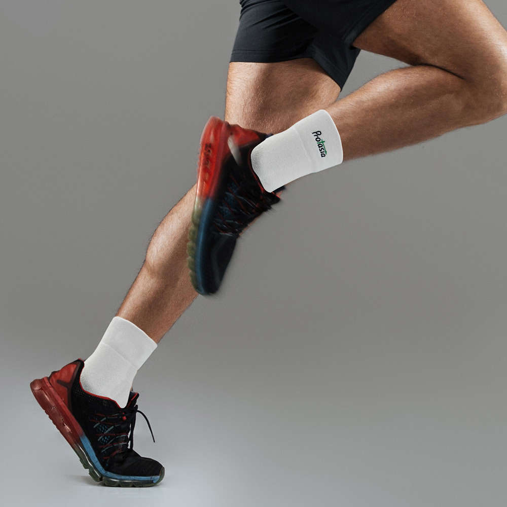 【PROTASIA】寬口無勒痕除臭運動襪-白色