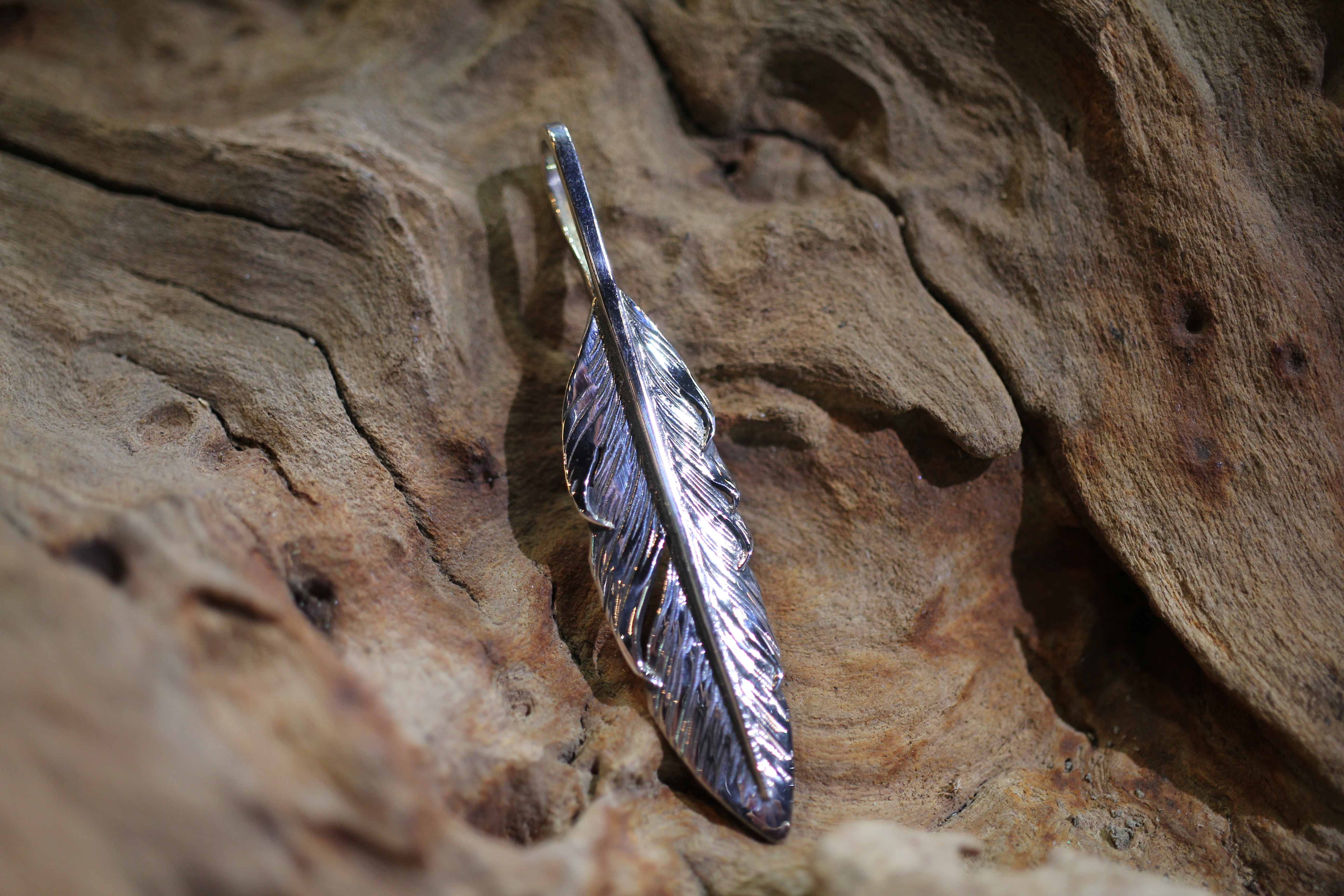 *Black Venom Jewelry- Freedom & Prayer M(6cm) 純銀羽毛