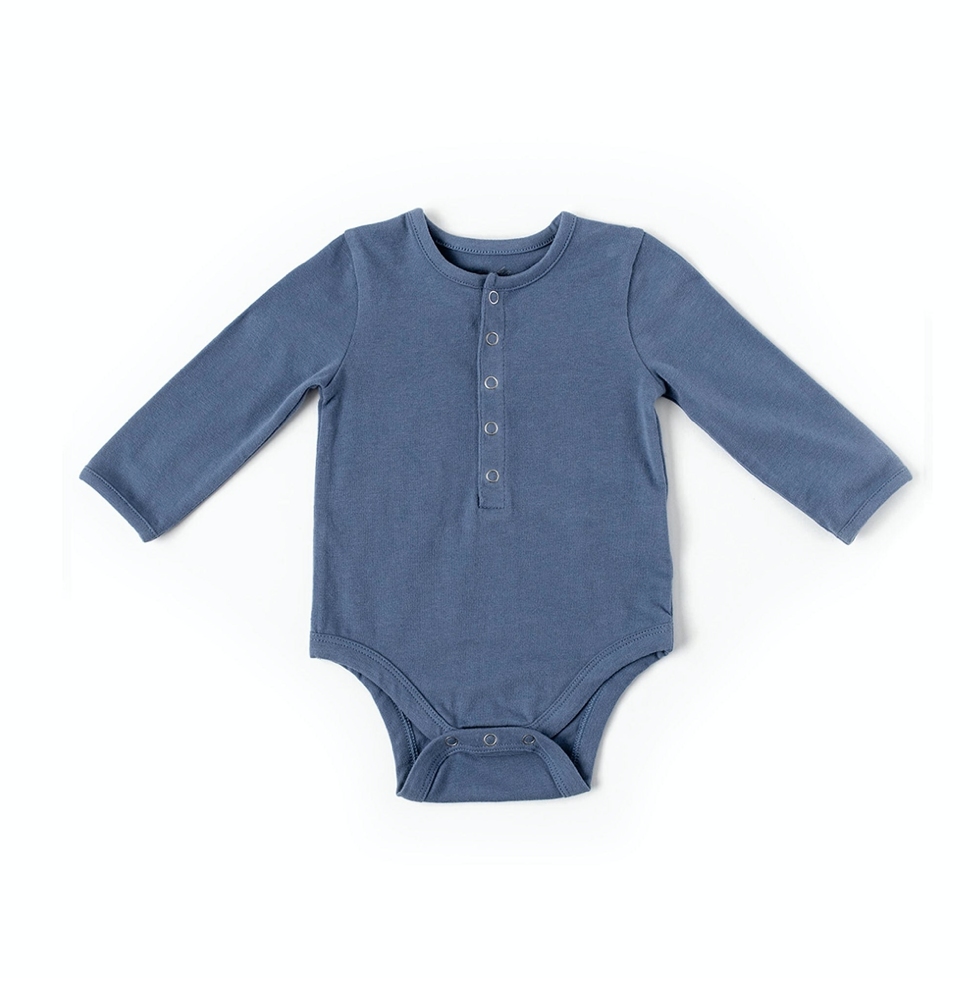 PEHR - 有機棉質長袖包屁衣（Cloud Blue）