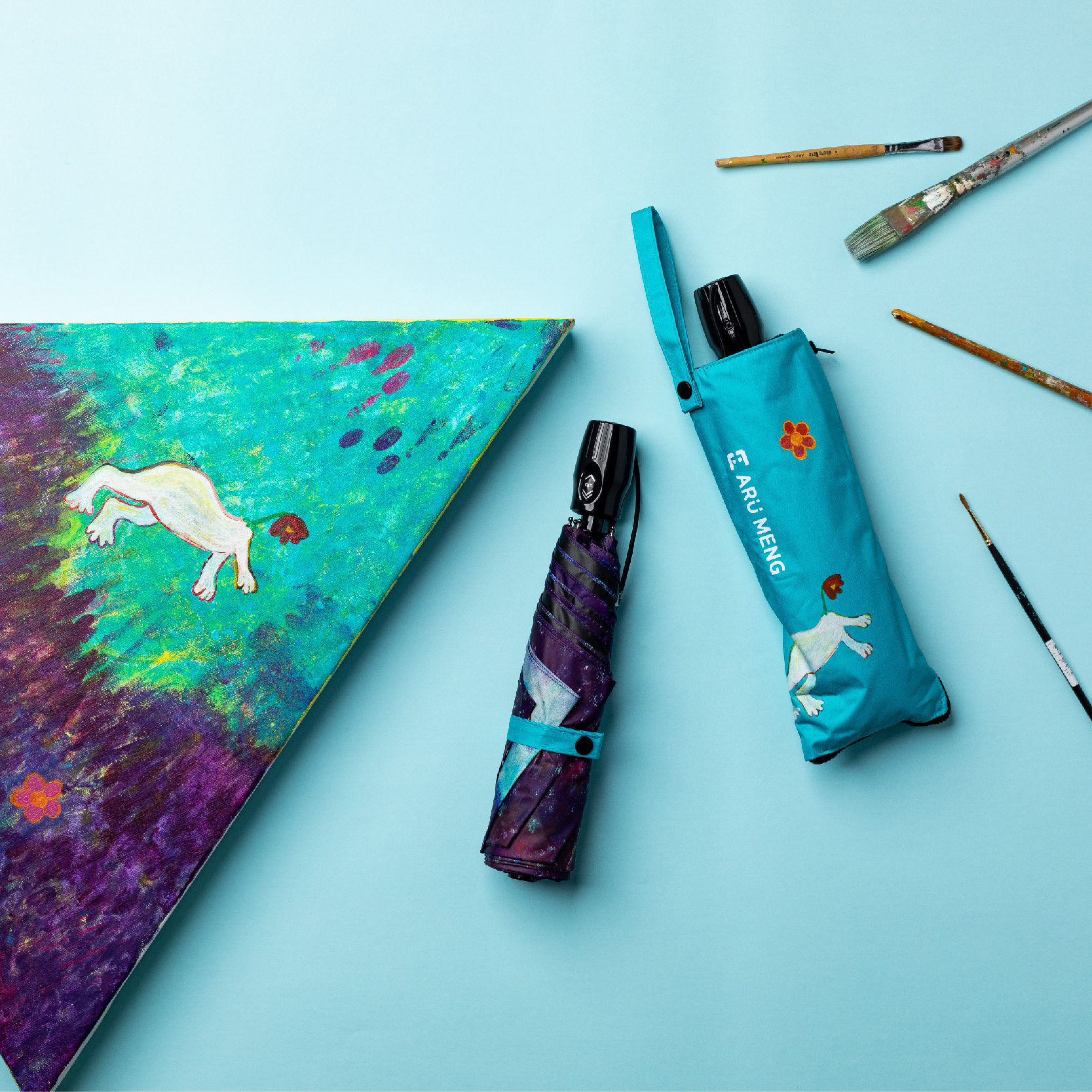 Rainbow House 晴雨傘 ARU藝術聯名 雨後花園 防風 自動傘 安全開收 大傘面