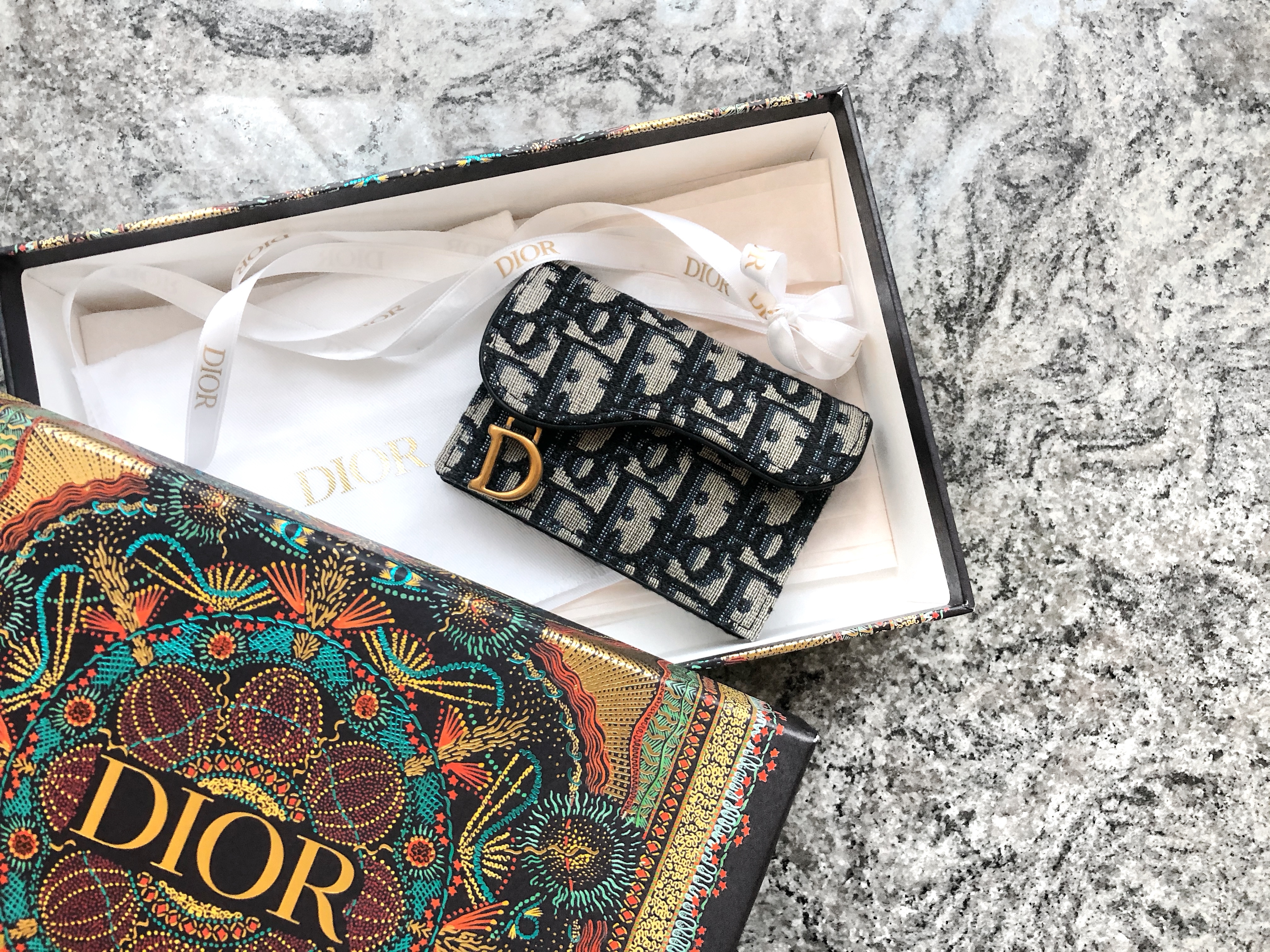 DIOR Saddle Bloom Cardholder