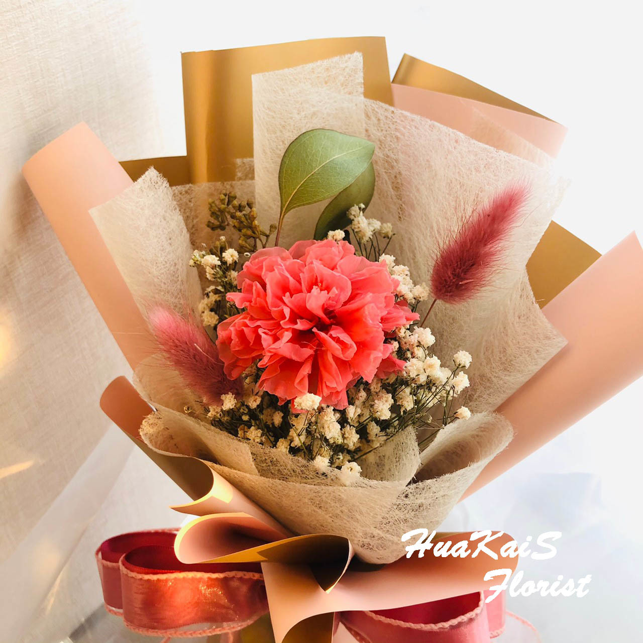 康乃馨花束|母親節花束|永生花束|母親節禮物|粉色康乃馨