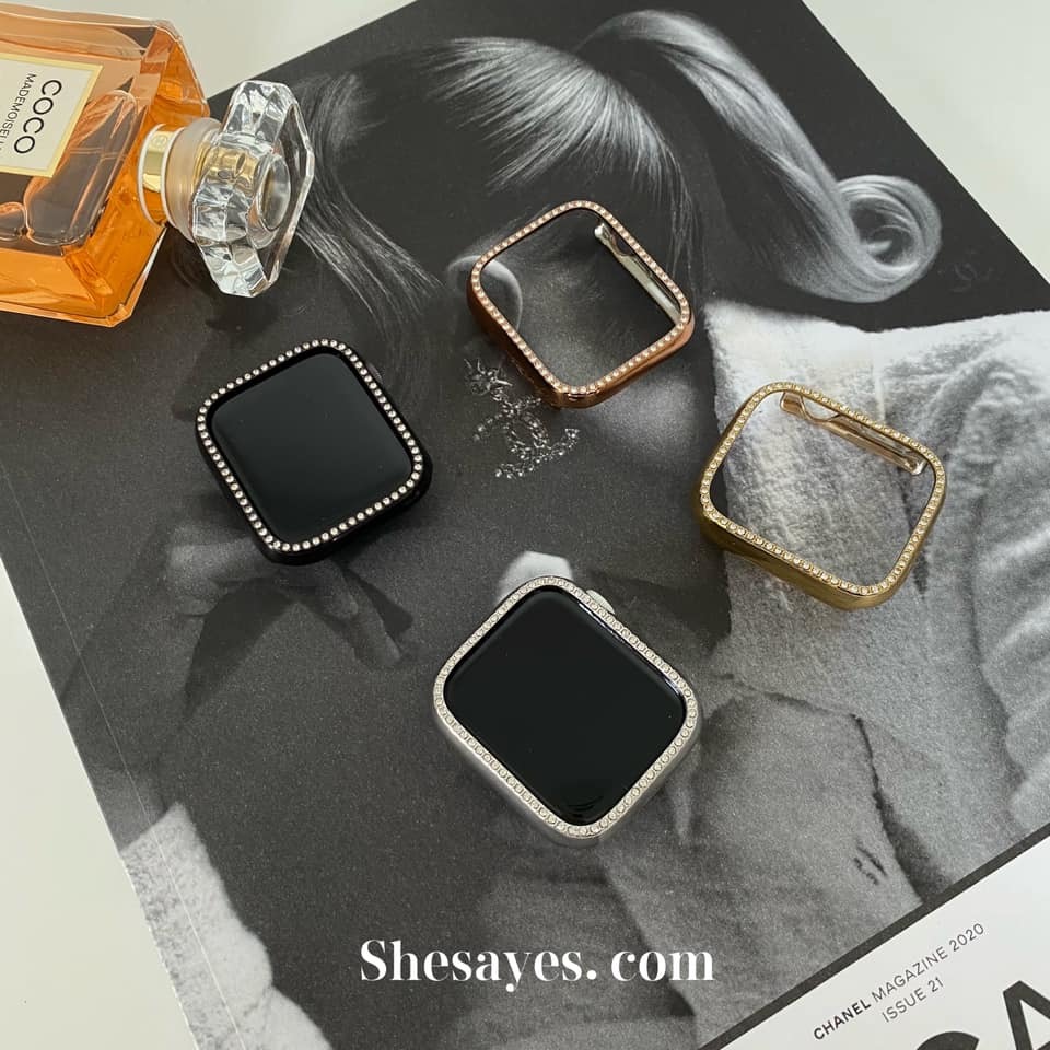 APPLE WATCH BlingBling鑲鑽四邊包保護殼