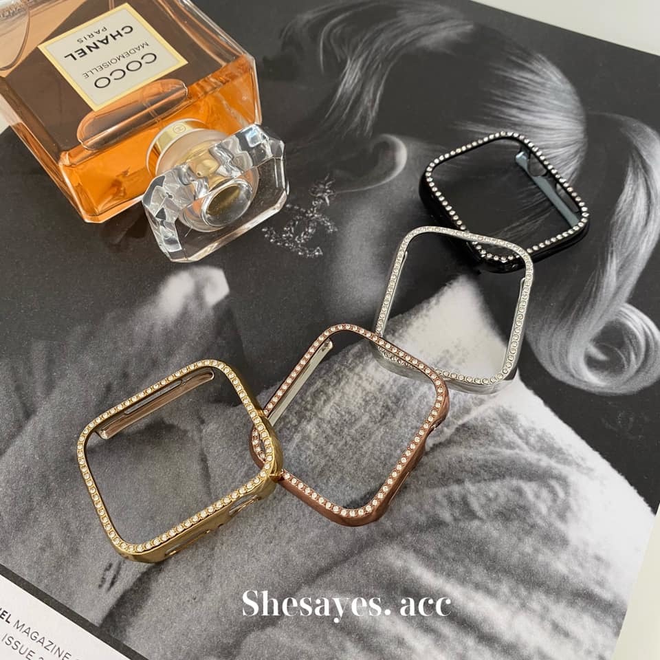 APPLE WATCH BlingBling鑲鑽四邊包保護殼