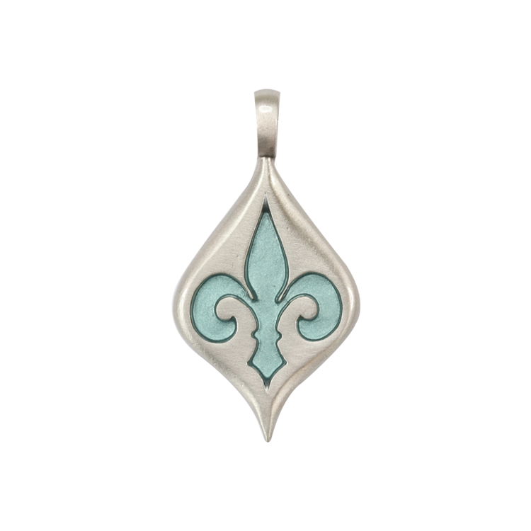 Bico吊墜，女士吊墜 鳶尾花圖騰；法國王室的象徵 不含鍊子（1735藍色）