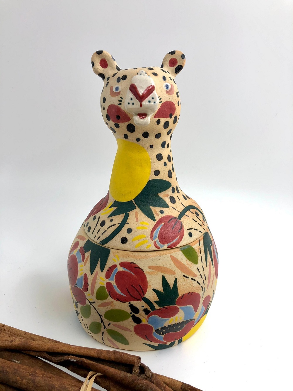 Ariel Goose 陶器 繽紛花園白豹陶罐