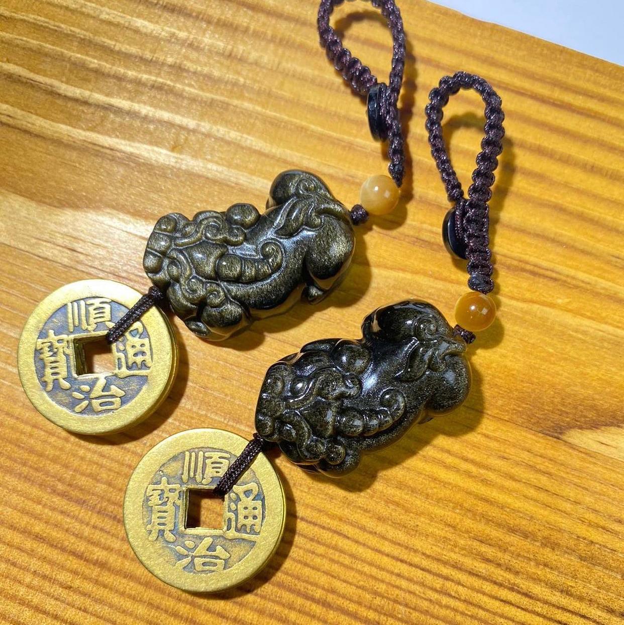 金矅貔貅五帝錢車掛