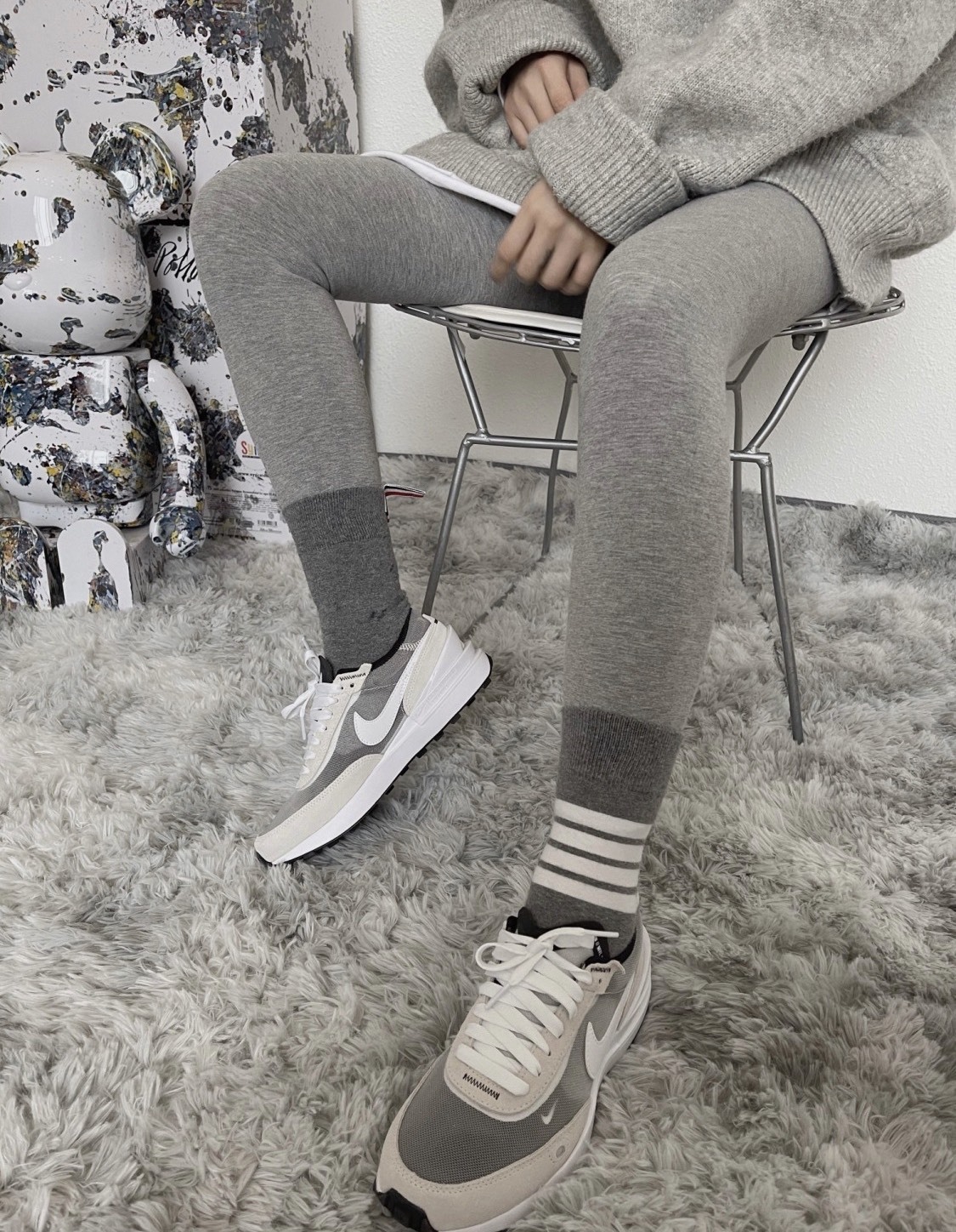 nike waffle cool grey
