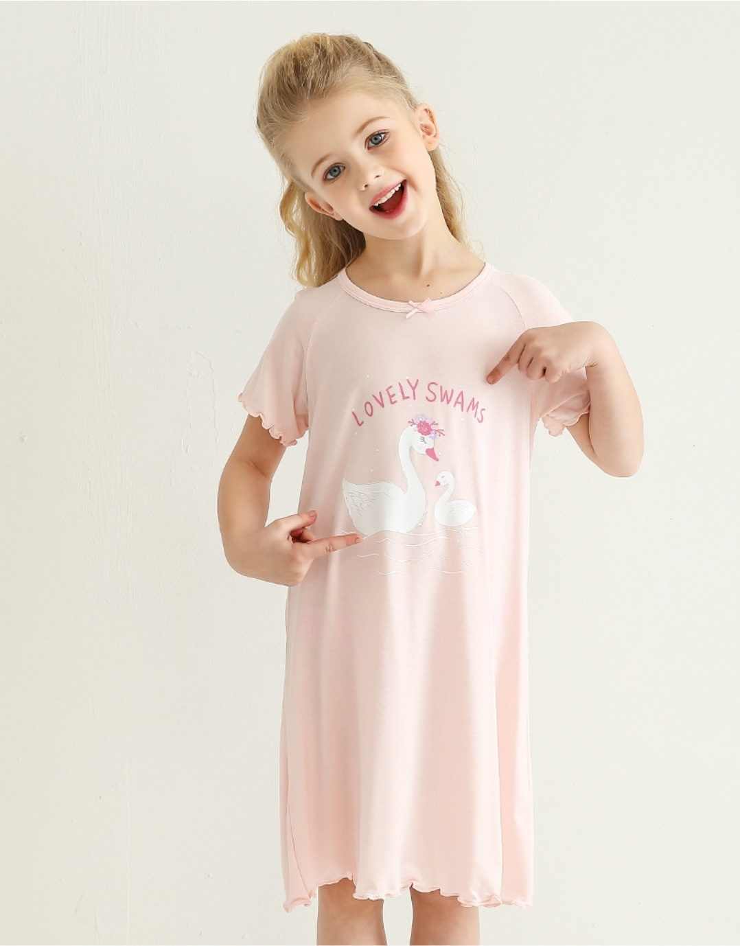 Lovely 天鵝家居服--淺紫160