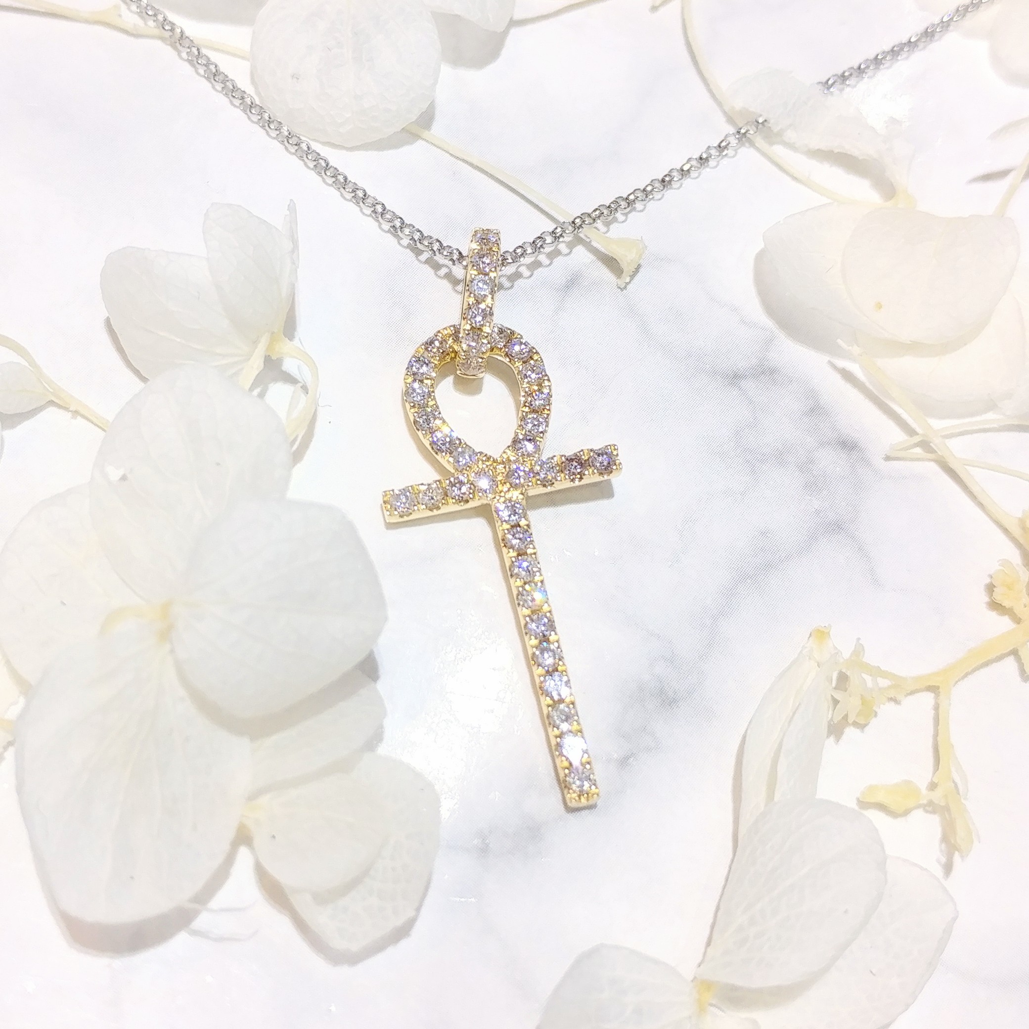 18K Yellow Gold 0.53ct Diamond Pendant