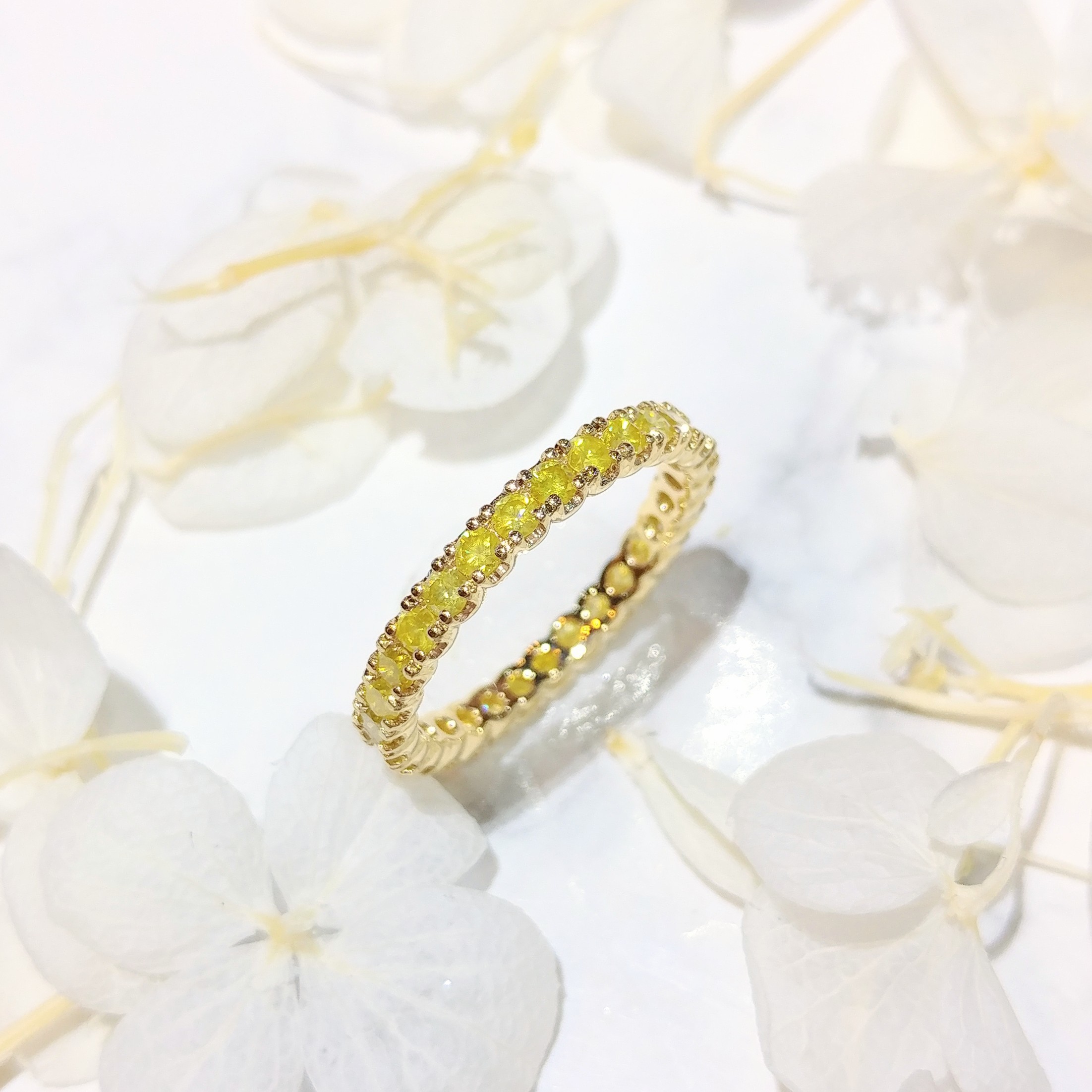 18K Yellow Gold 0.98ct Diamond Ring