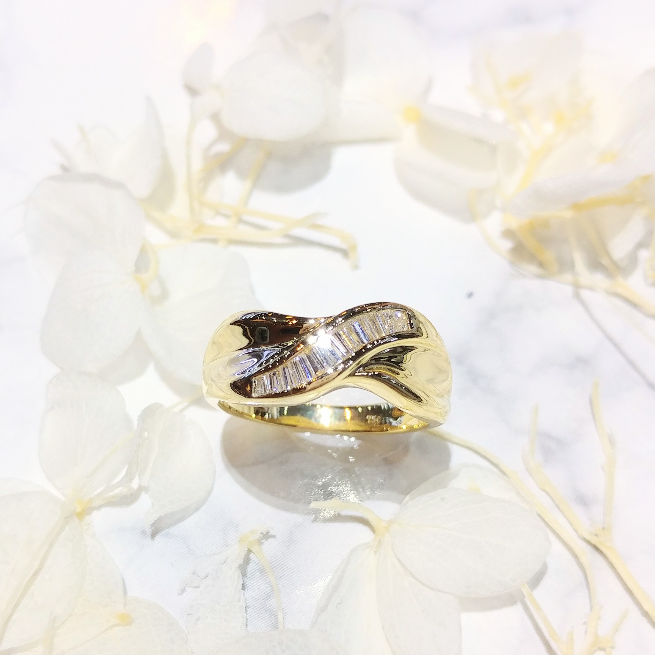 18K Yellow Gold 0.35ct Diamond Ring