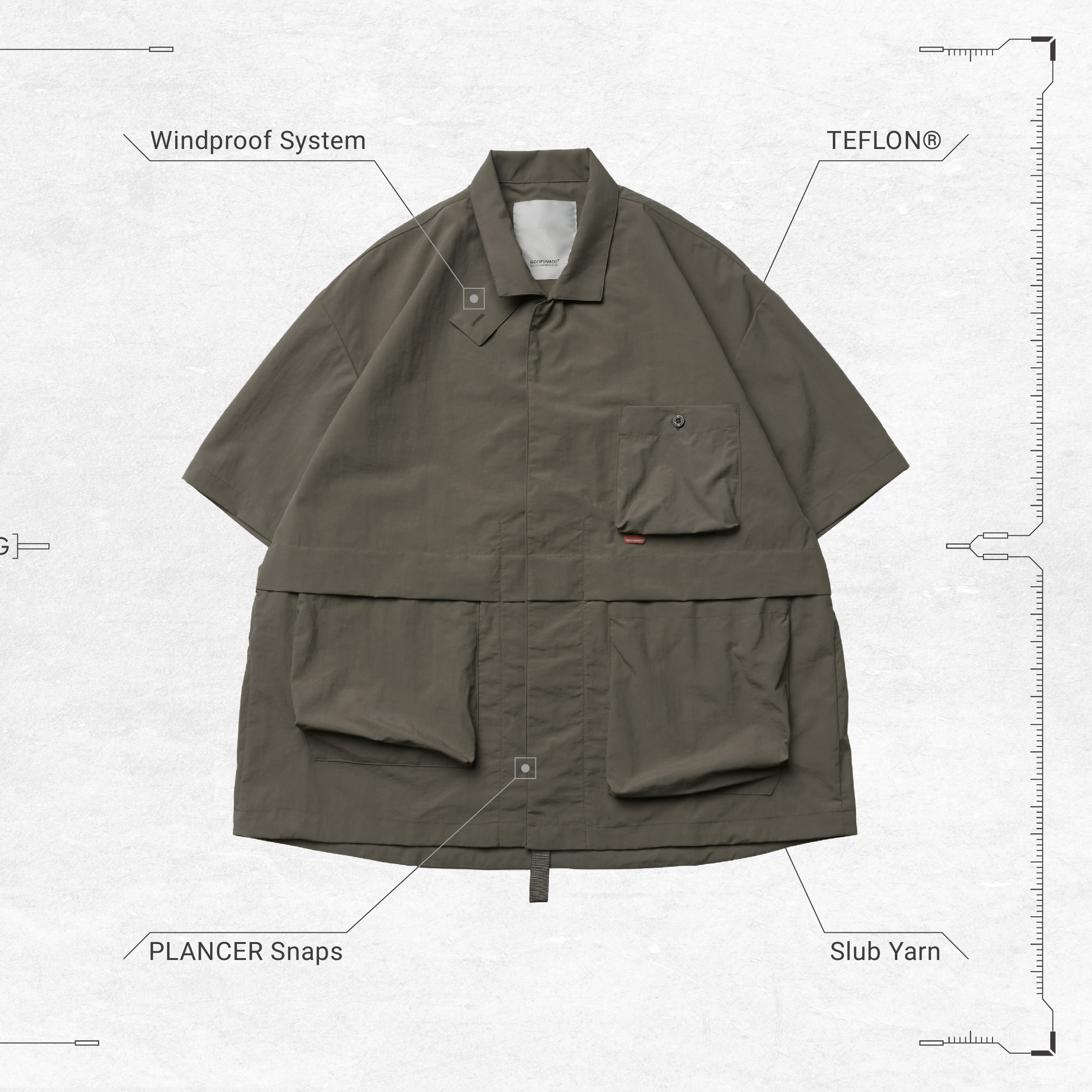 TP-01” WR Neckband Shirt - Tea