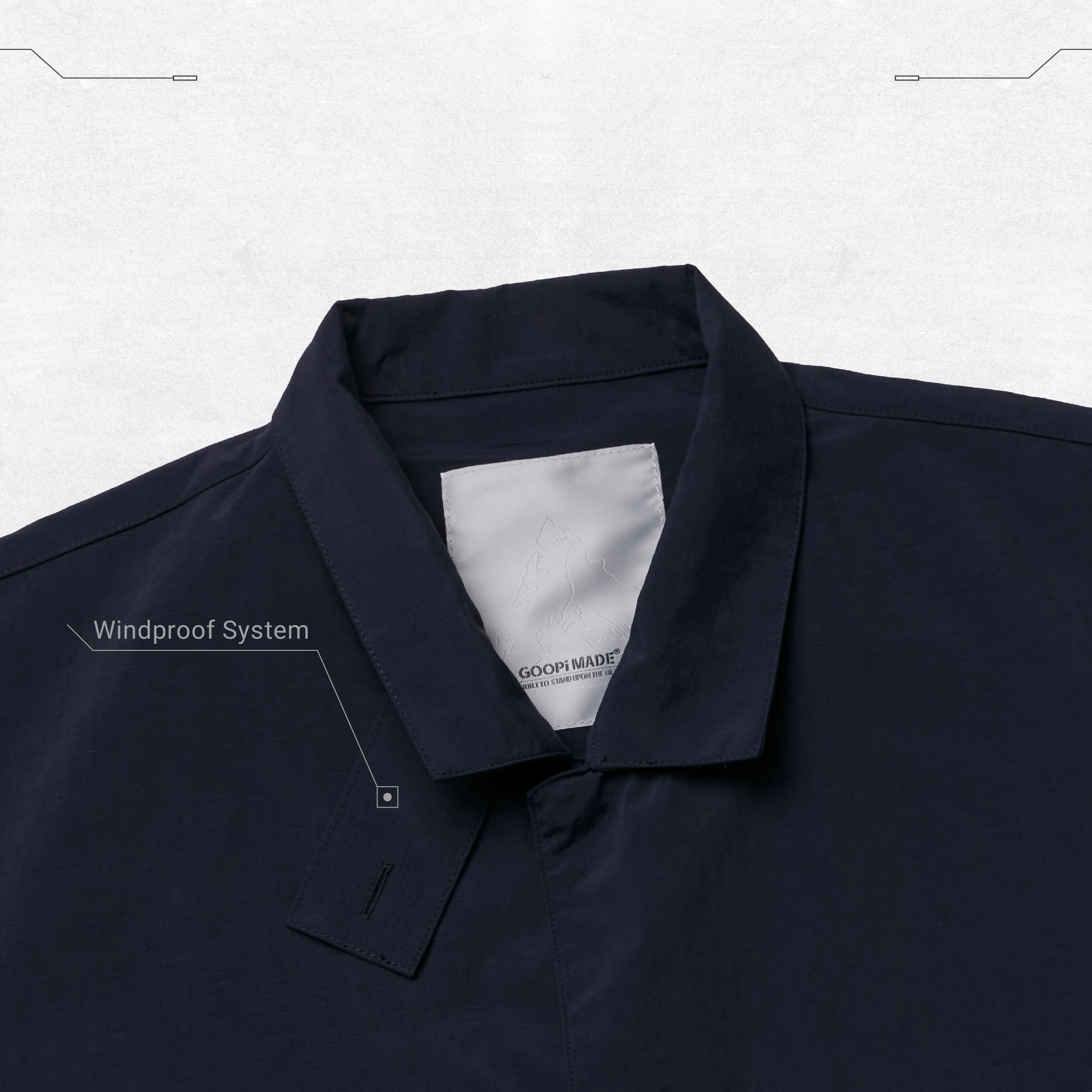 “TP-01” WR Neckband Shirt - Navy