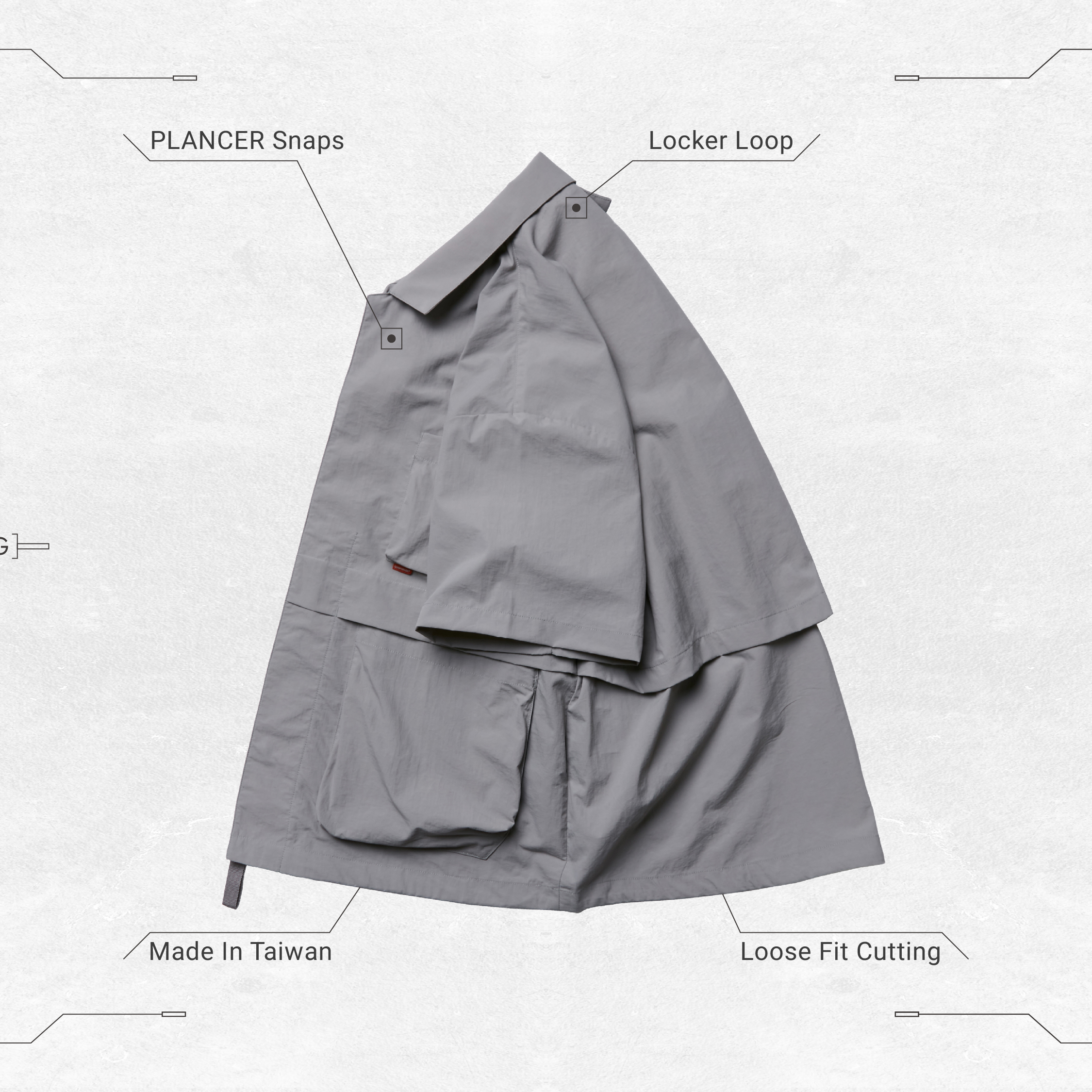 TP-01” WR Neckband Shirt - Gray