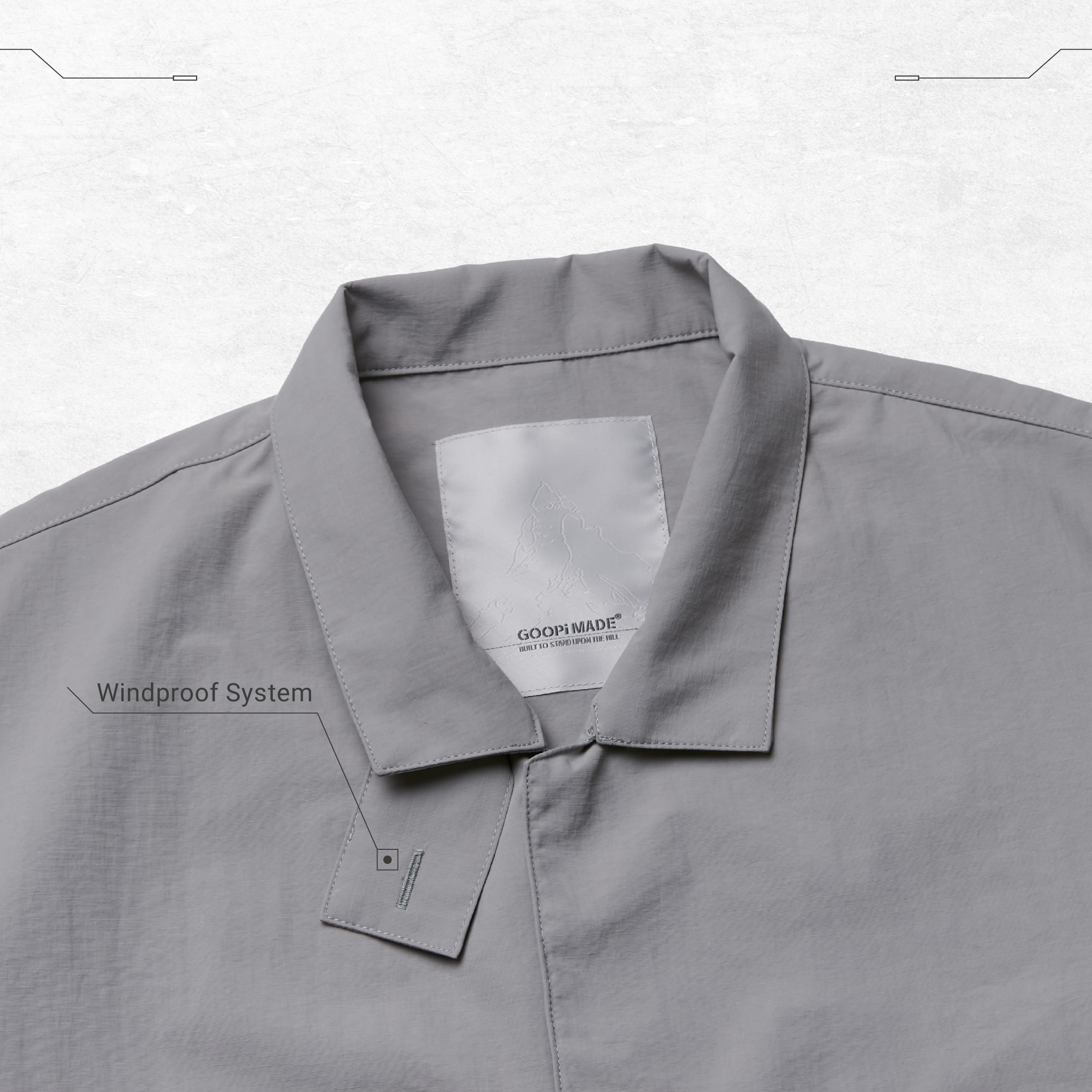 TP-01” WR Neckband Shirt - Gray