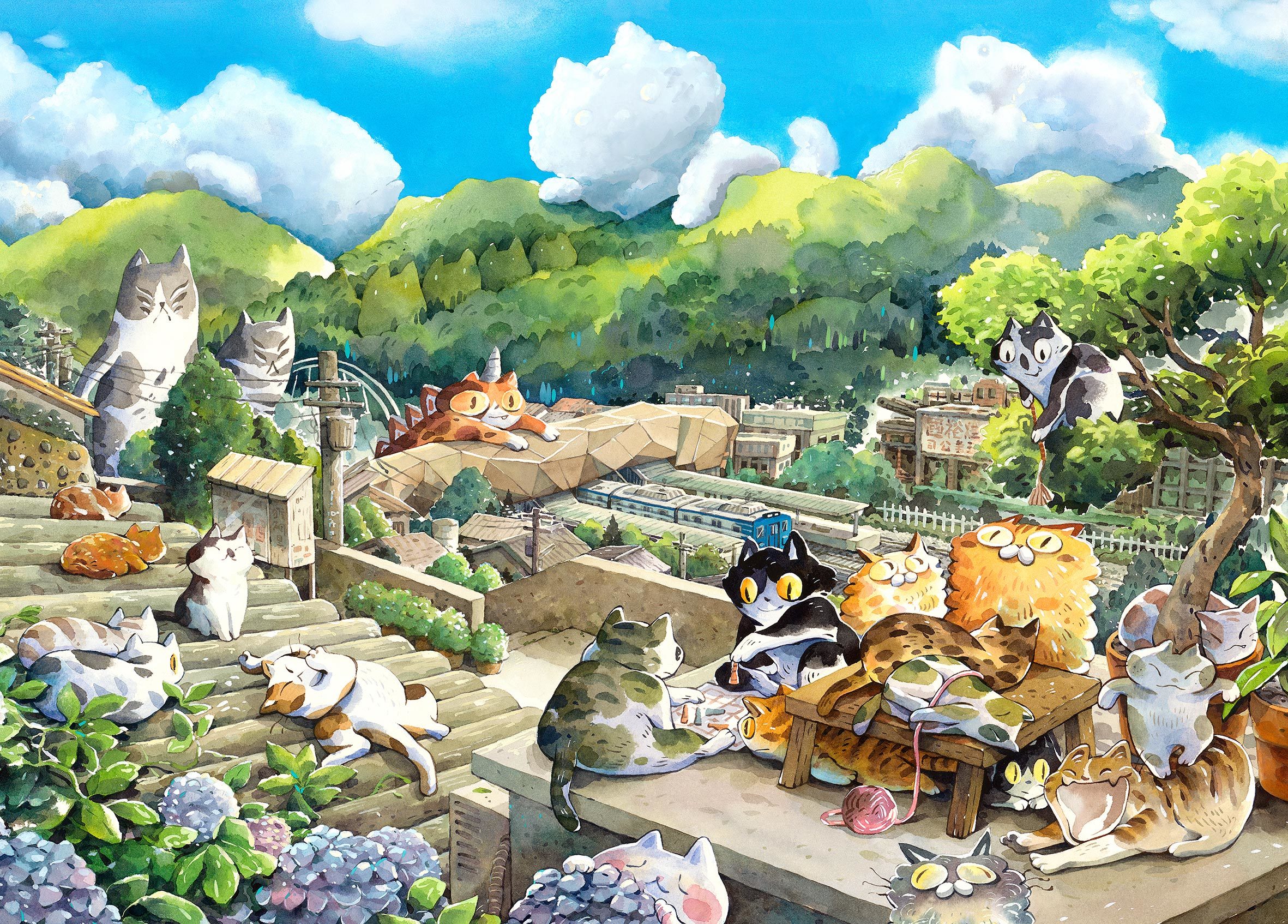 【PUZZLE STORY】afu 山村貓語 500片拼圖