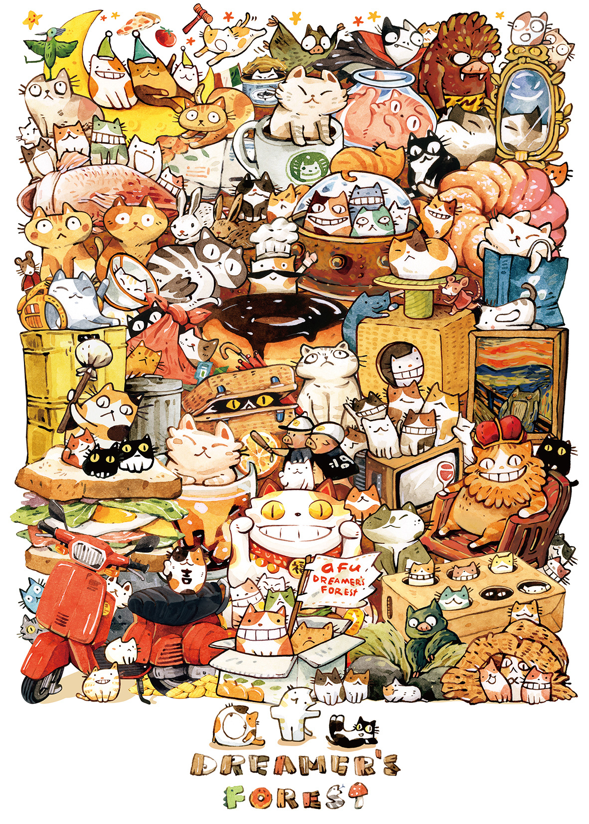 【PUZZLE STORY】afu 貓咪樂樂 500片拼圖