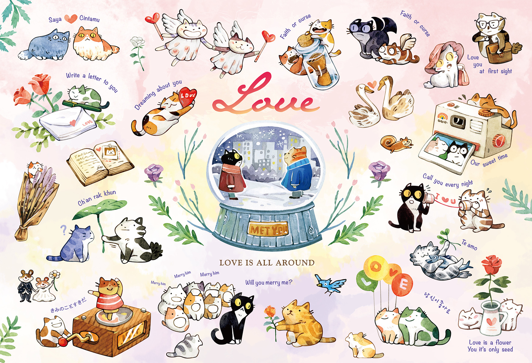 【PUZZLE STORY】afu 戀愛時光 Love 300片拼圖