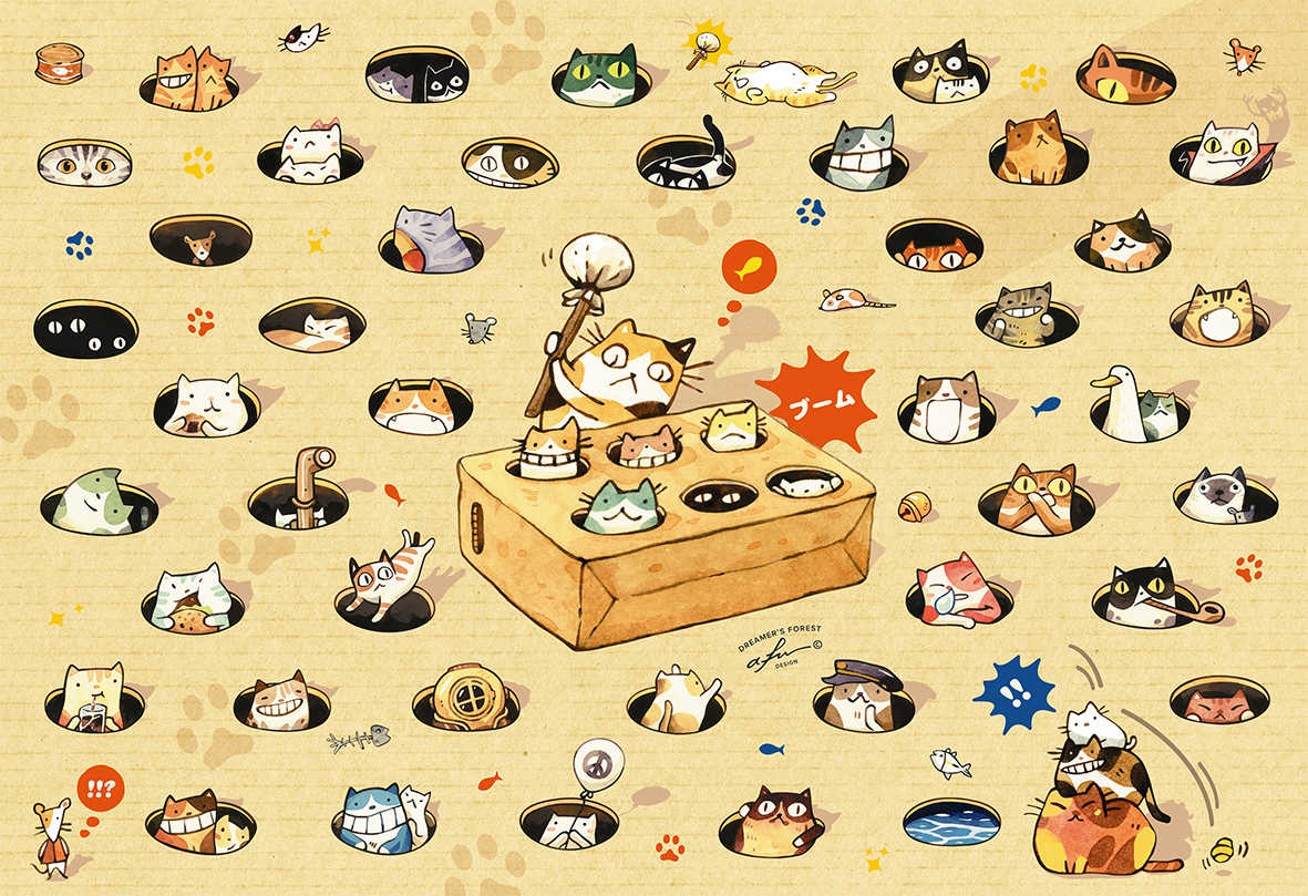 【PUZZLE STORY】afu 貓星人敲敲日常 300片拼圖