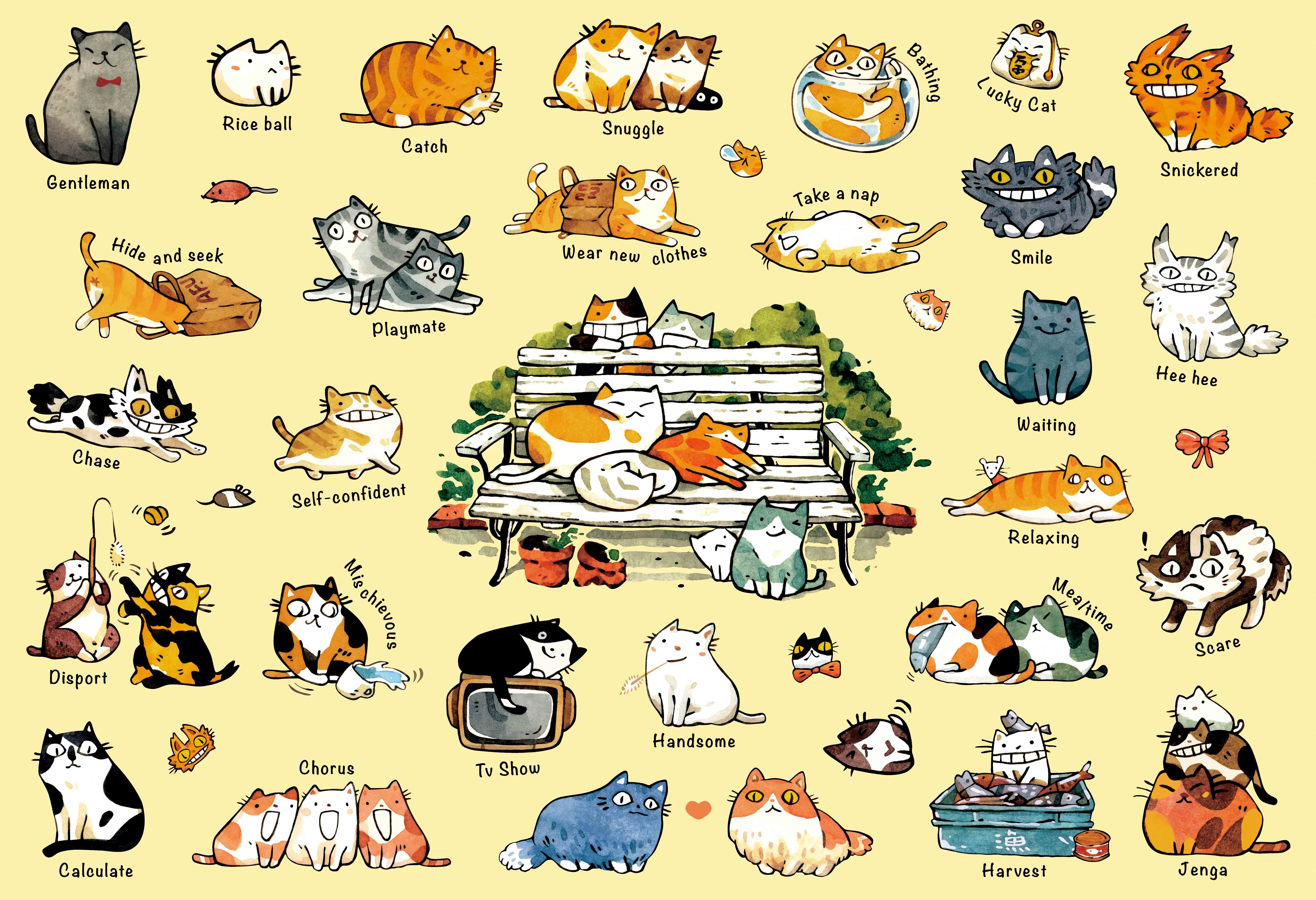 【PUZZLE STORY】afu 貓咪的100種生活II 300片拼圖