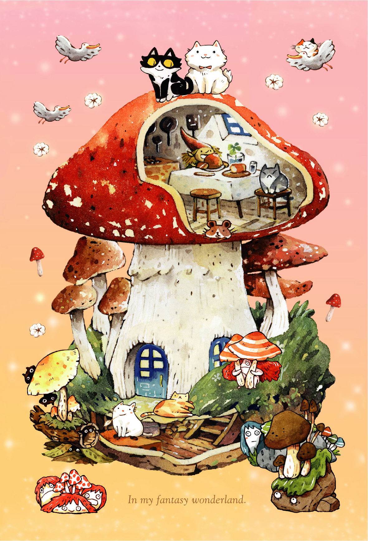 【PUZZLE STORY】afu 浪漫菇菇屋 70片拼圖