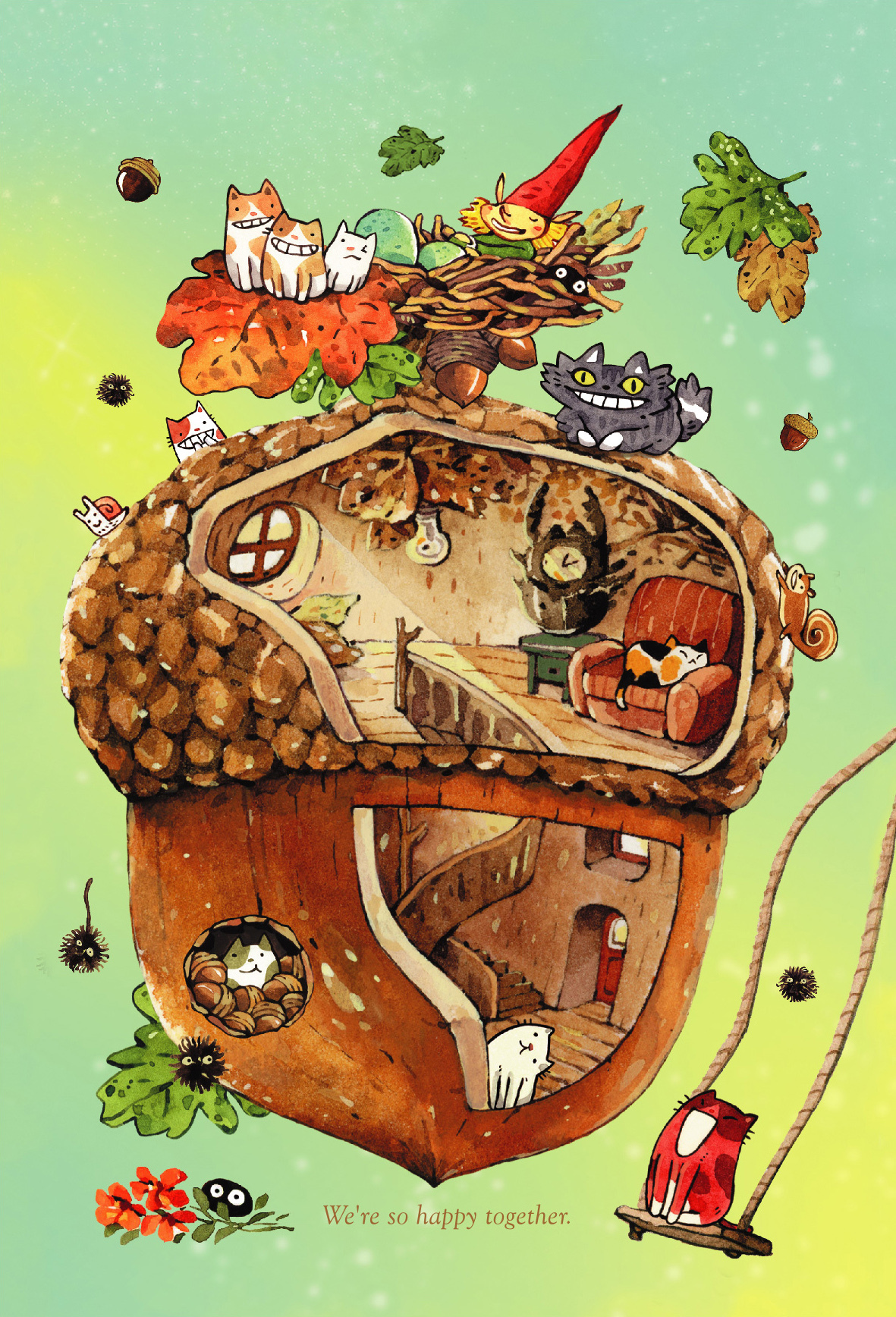 【PUZZLE STORY】afu 熱鬧橡實屋70片拼圖