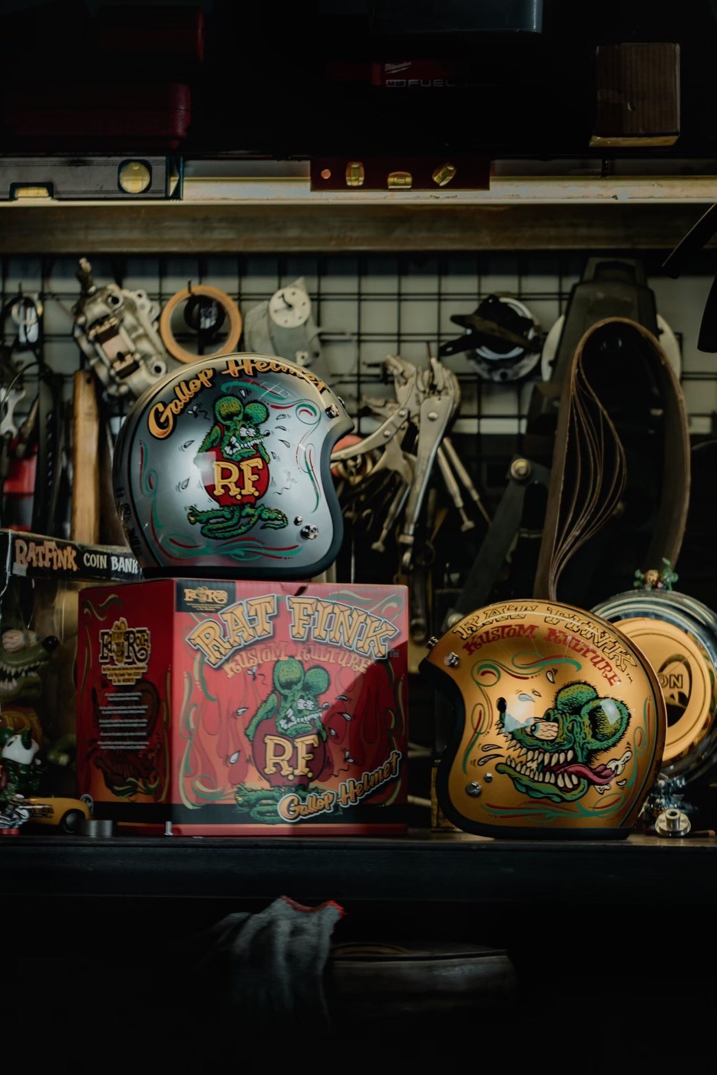 GALLOP RAT FINK 芬克鼠 聯名限量 銀色 3/4罩