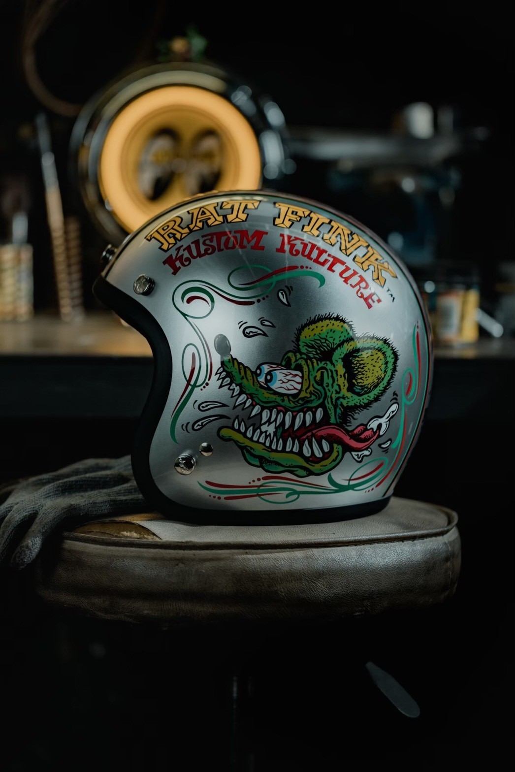 GALLOP RAT FINK 芬克鼠 聯名限量 銀色 3/4罩