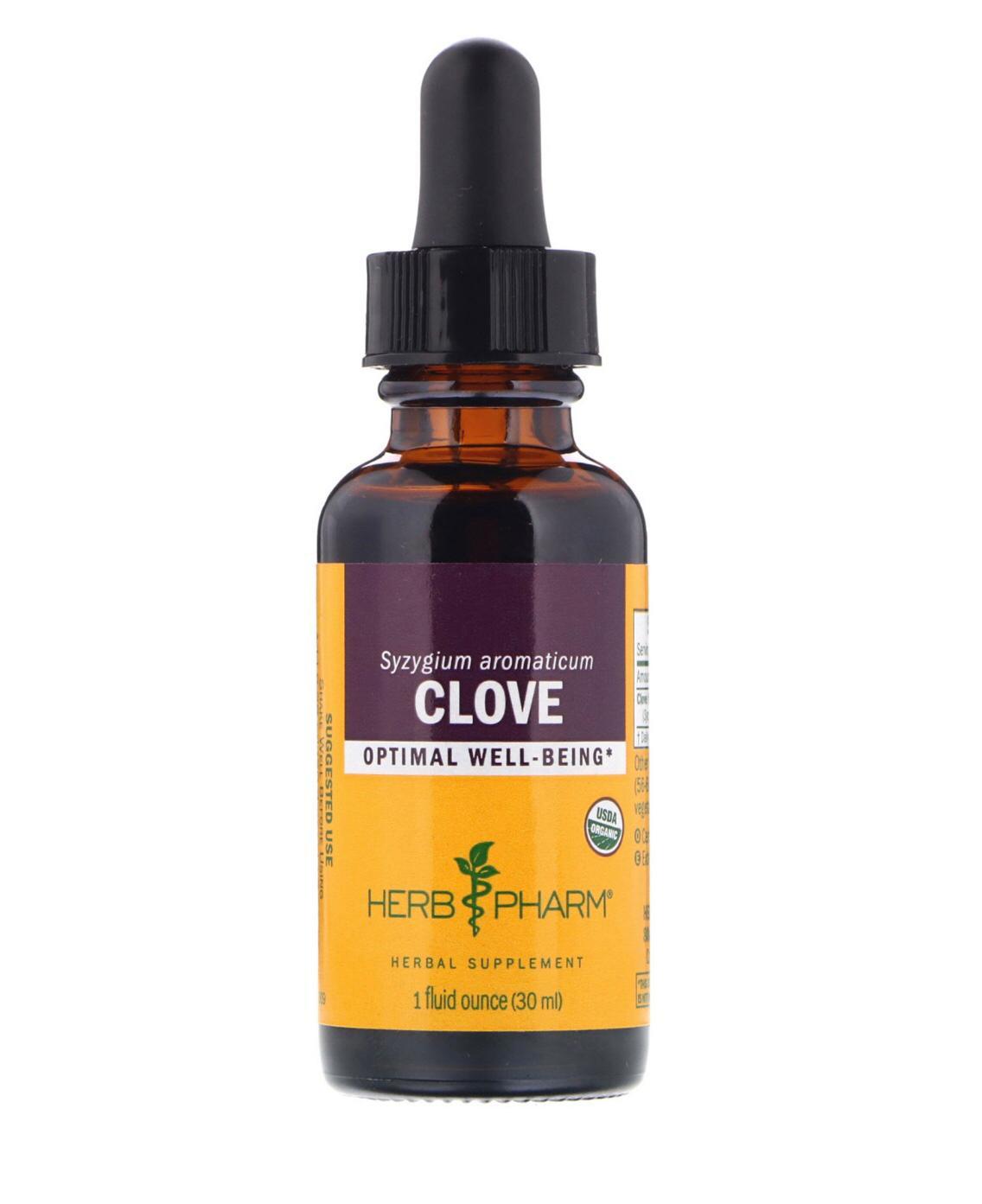 美國Herb Pharm Clove 丁香醇363毫克（可以服用),30毫升