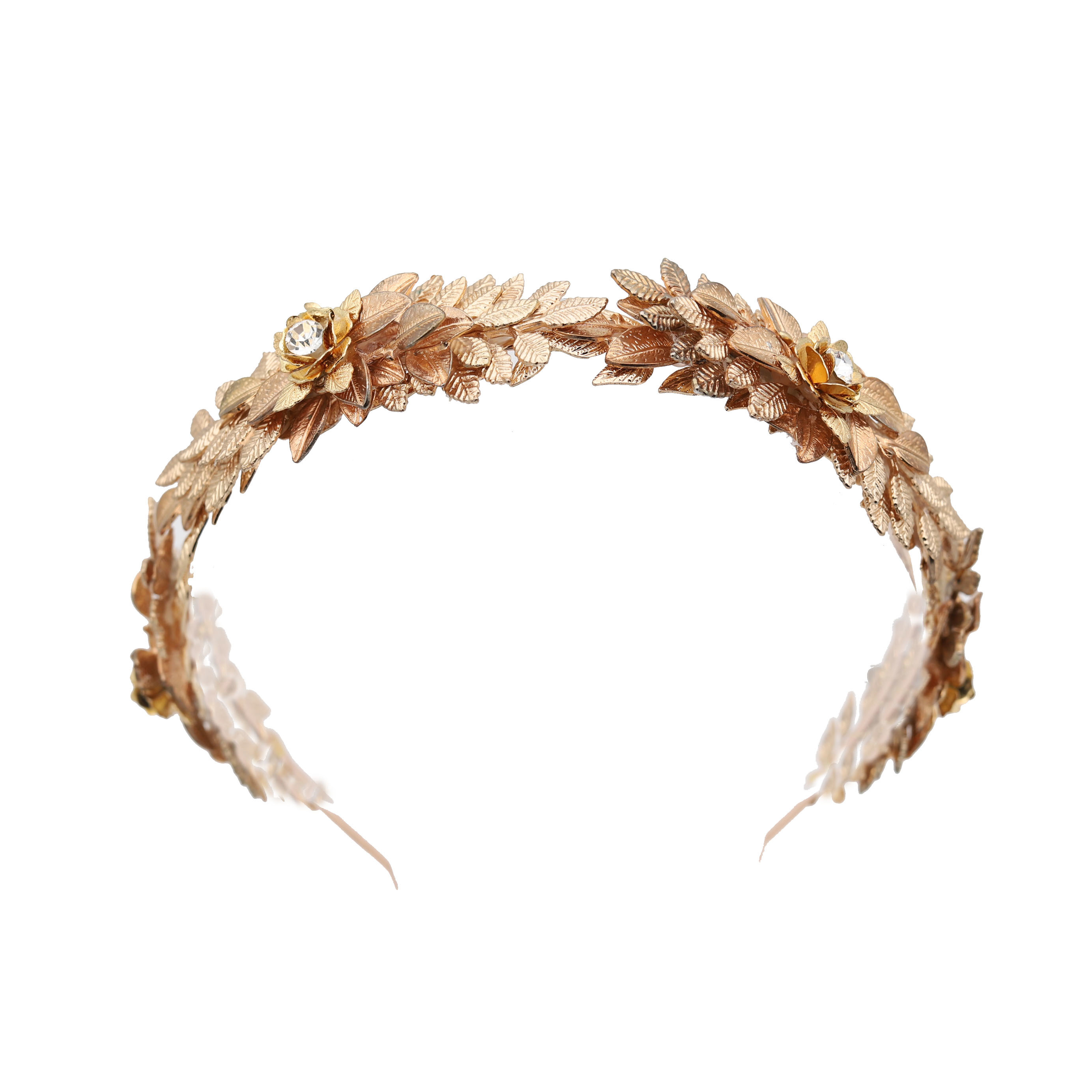 Floral embellished in gold 2.5cm