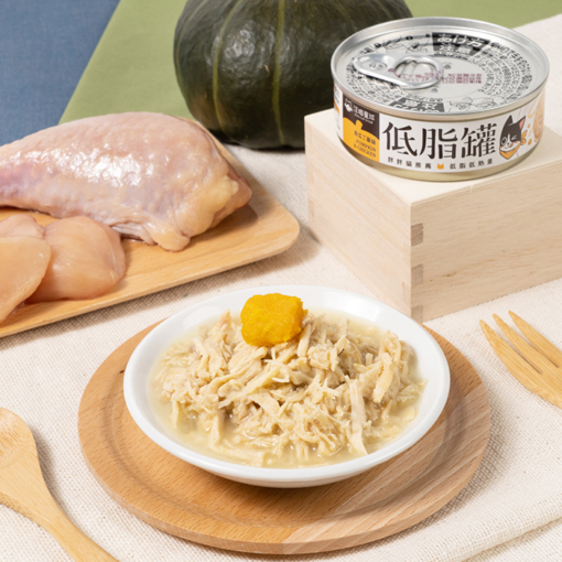 汪喵星球 - 貓咪低脂無膠主食罐 (南瓜丁雞絲) 80g