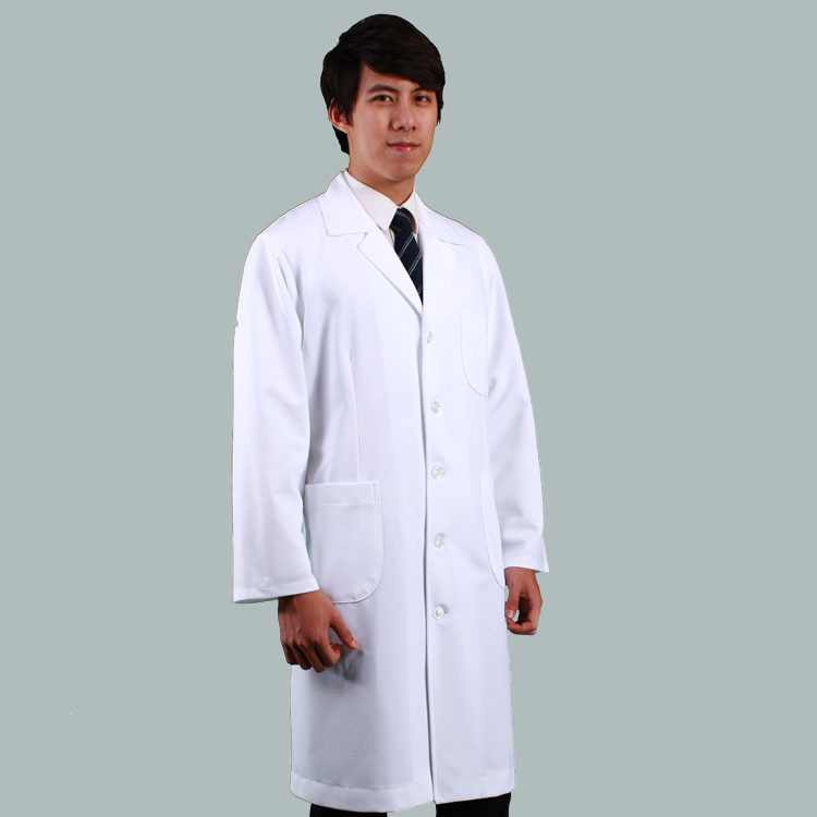 1305 男醫師服白長袍