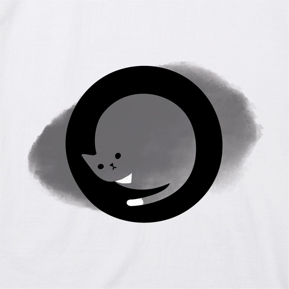 逗點貓T恤 - 白襪貓