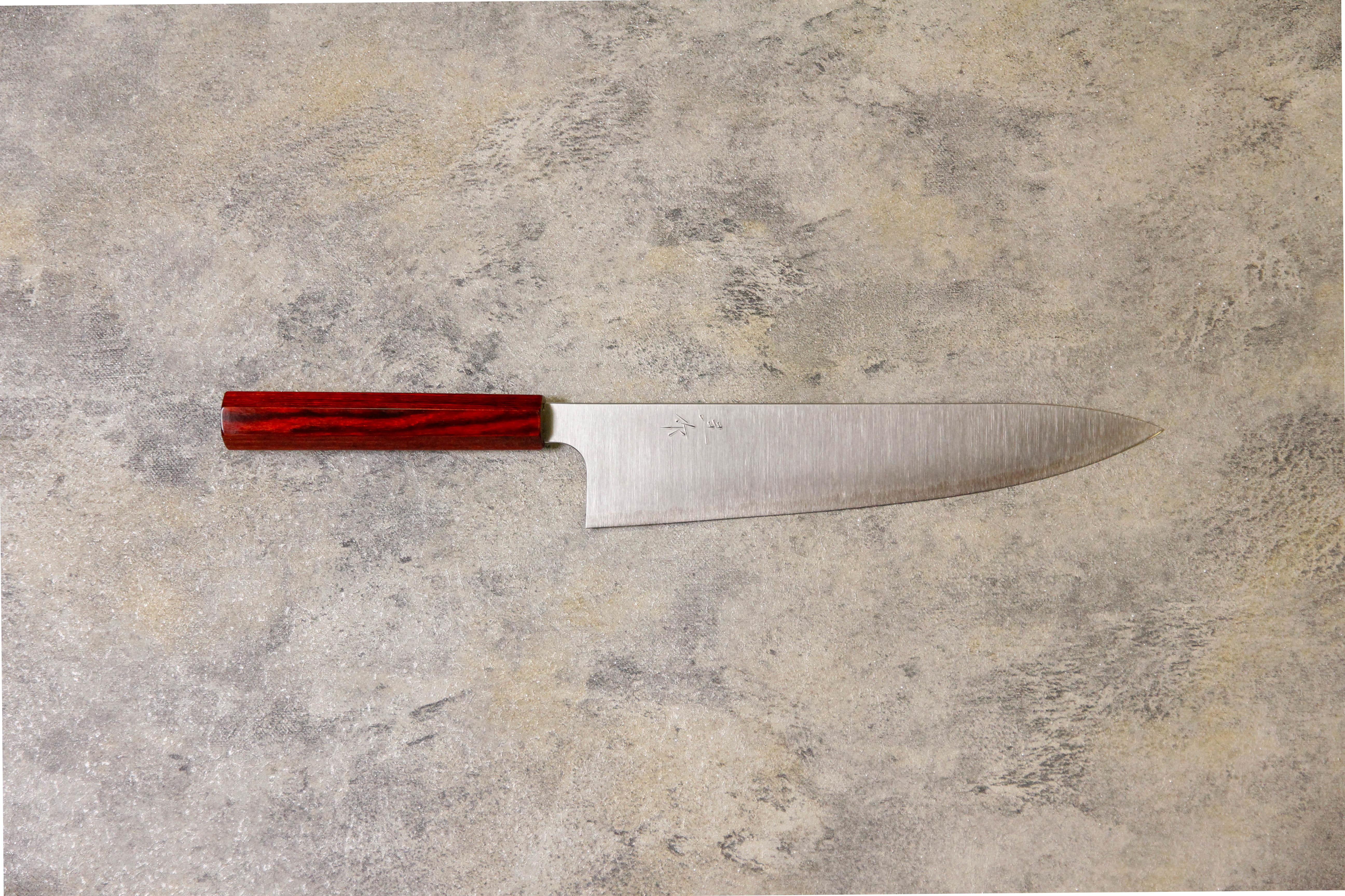 二唐刃物磨き槌目 STRIX 牛刀240