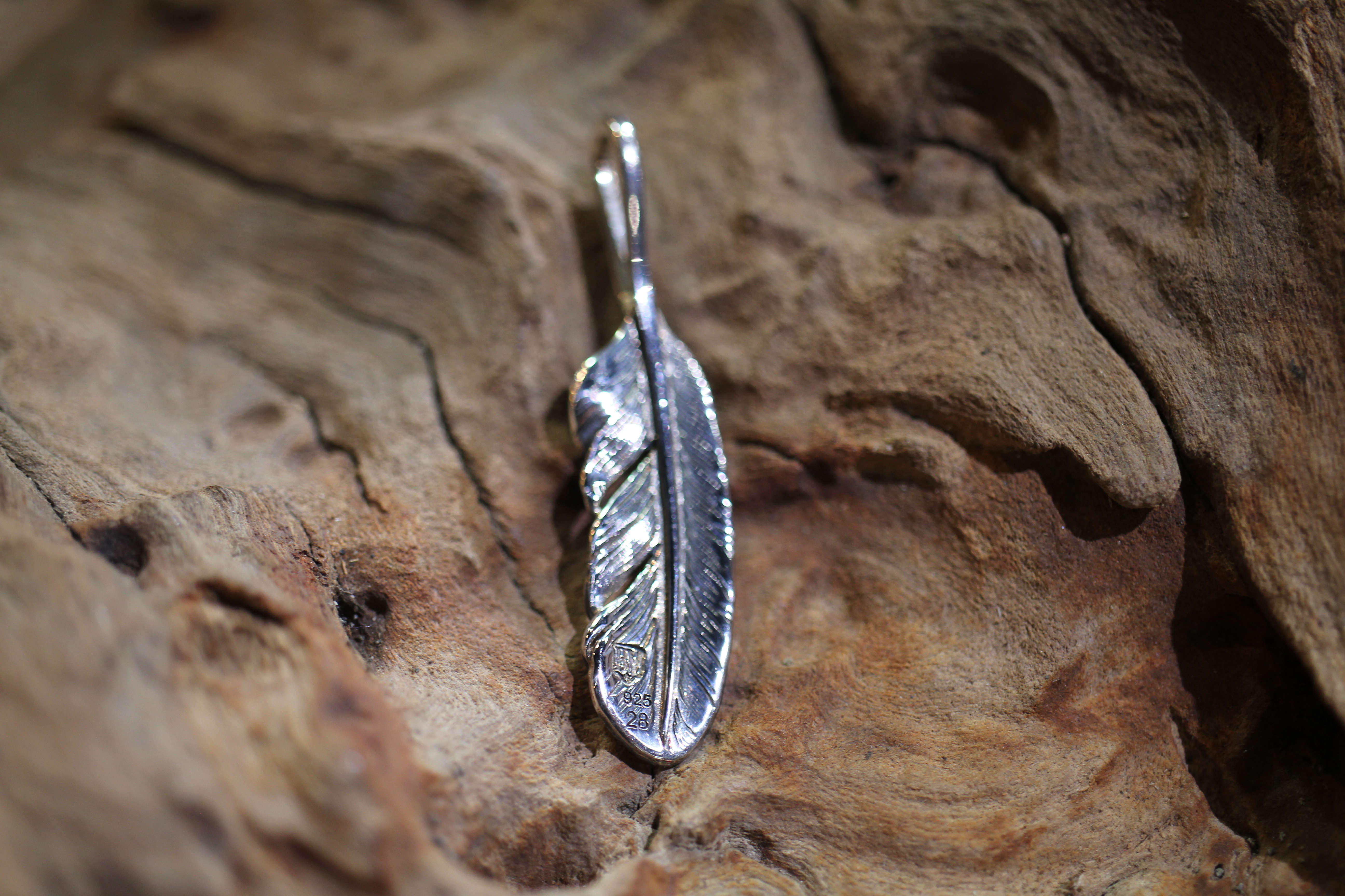 *Black Venom Jewelry- Freedom & Prayer S(5cm) 純銀羽毛